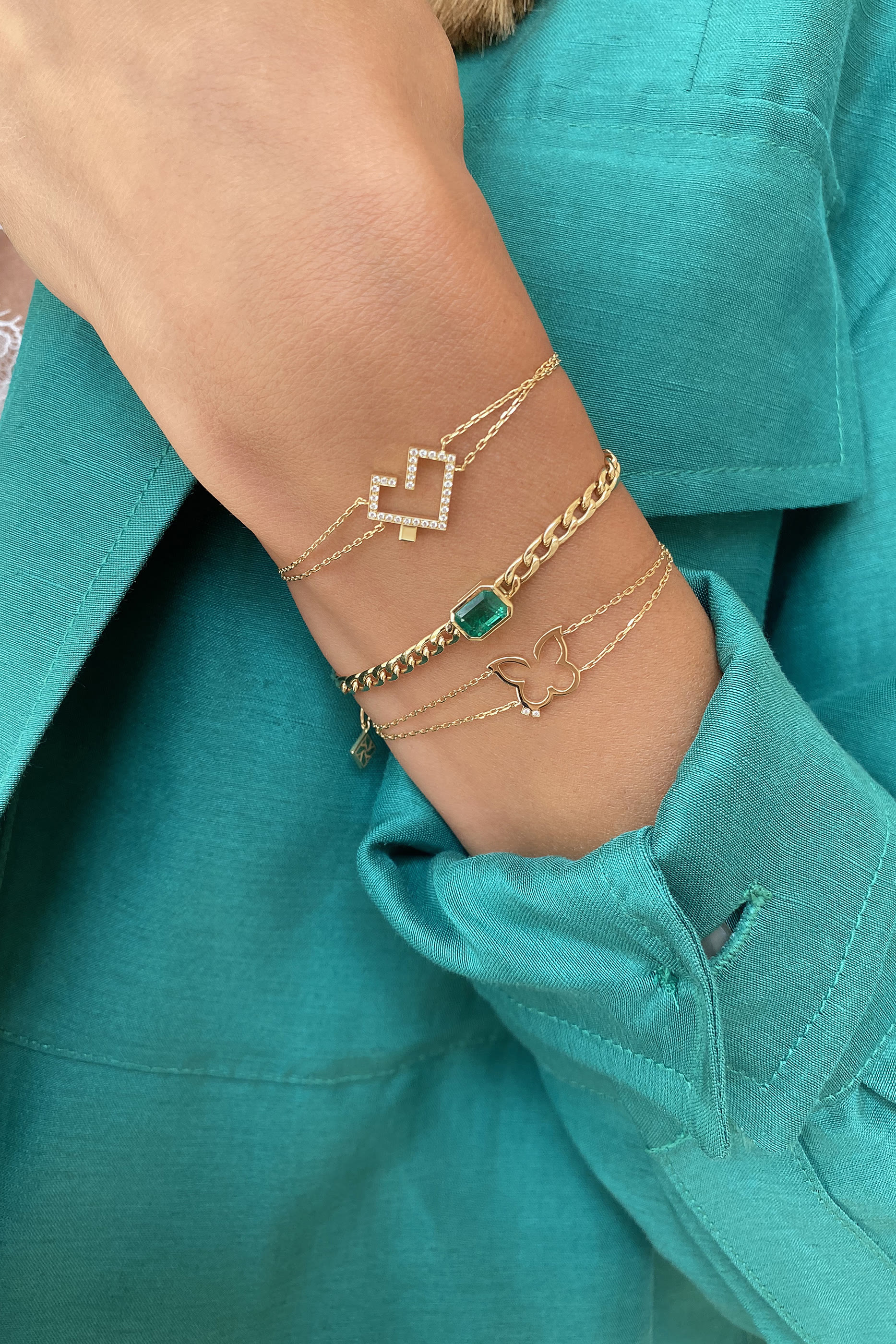 Hubb 18K Gold & Diamond  Bracelet