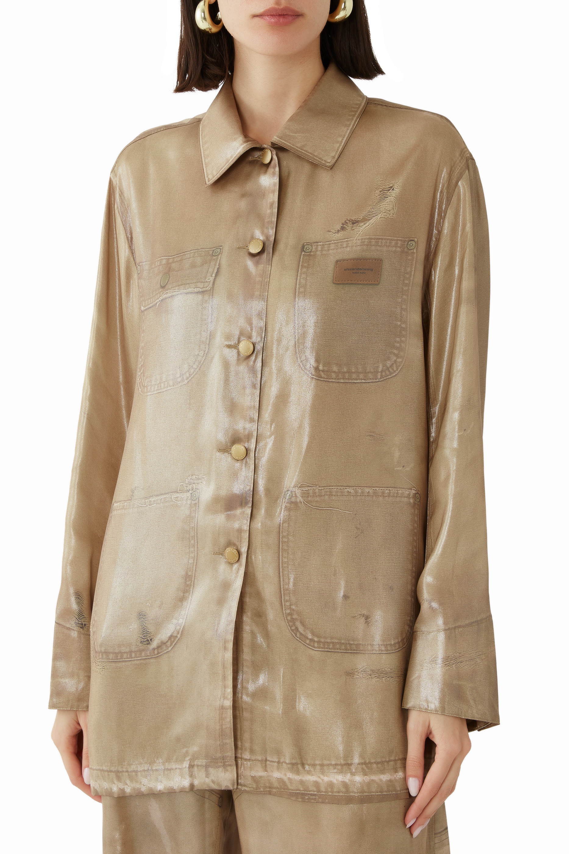 Trompe L'oeil Workwear Oversized Shirt