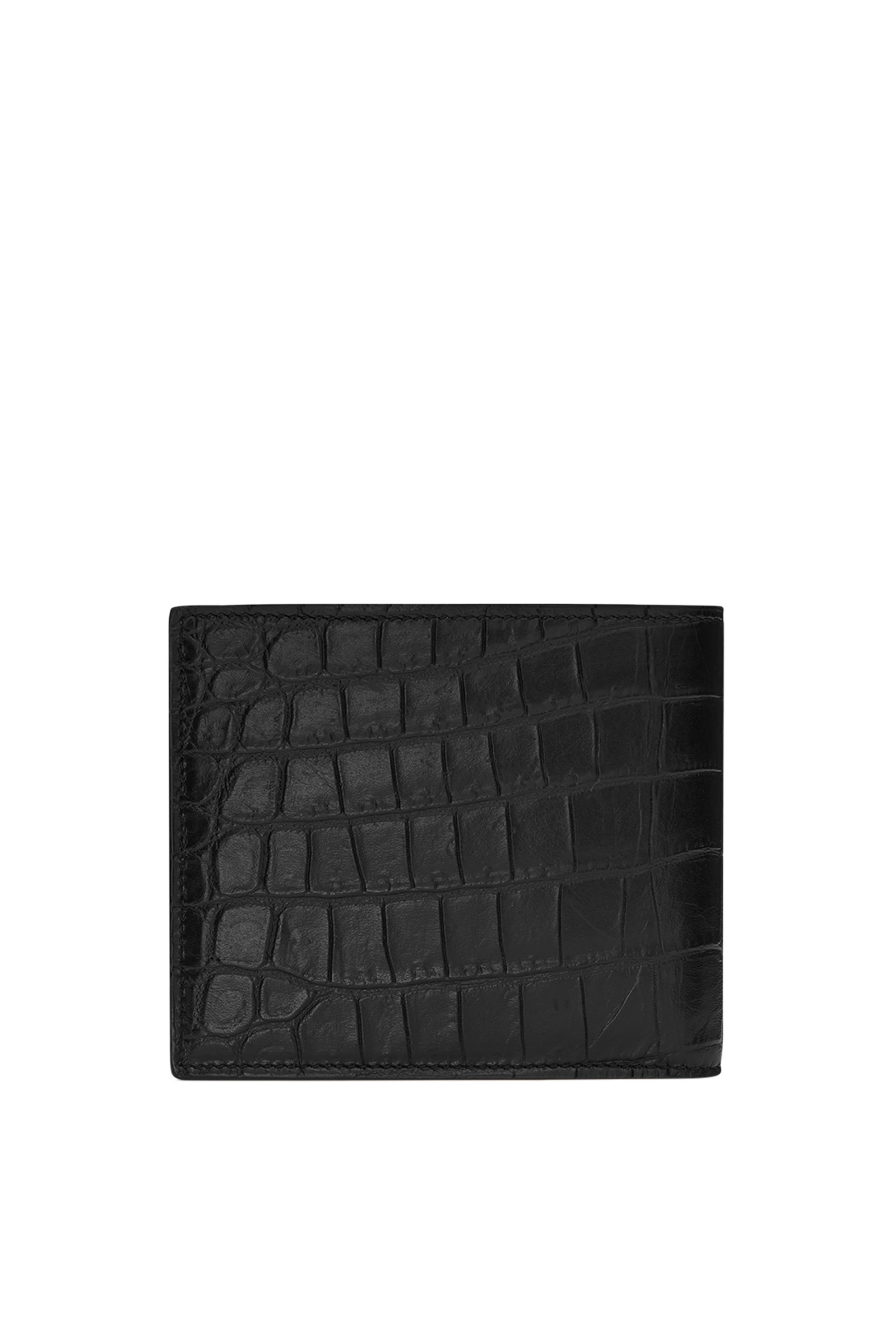 Tiny Cassandre East/West Wallet  in Crocodile-Embossed Matte Leather