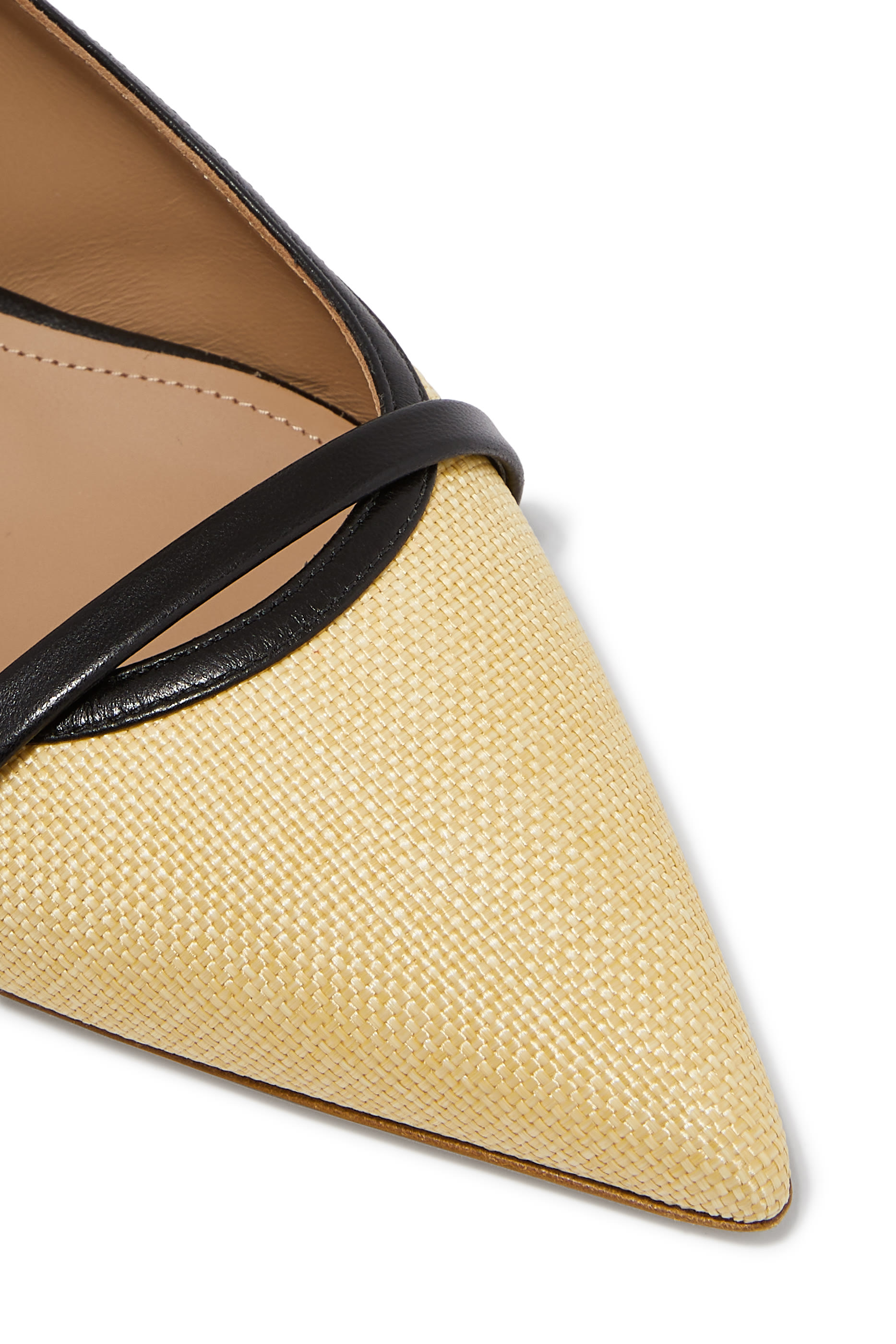 Maureen Leather-Trimmed Mules