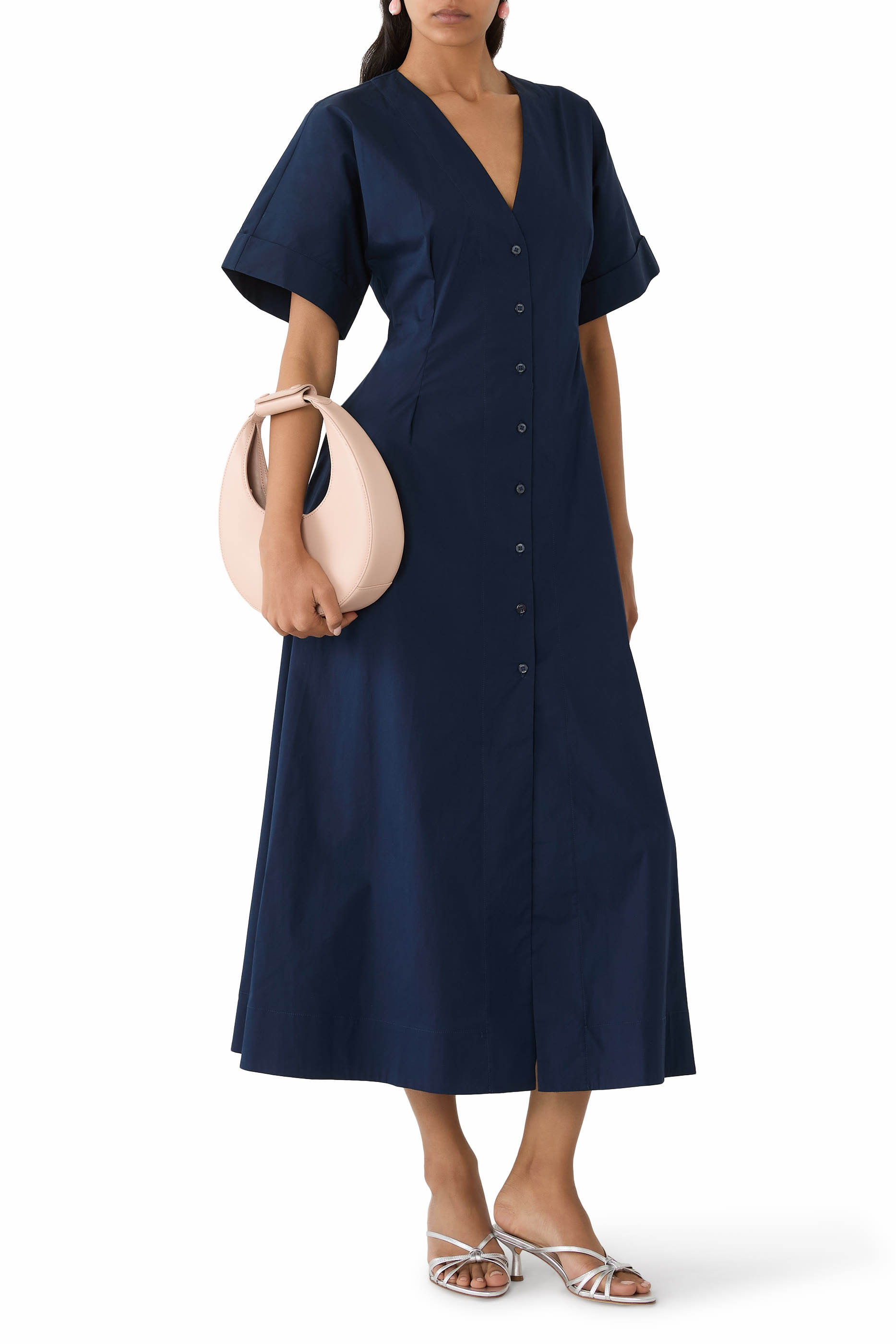 Elle Cotton-Blend Midi Dress