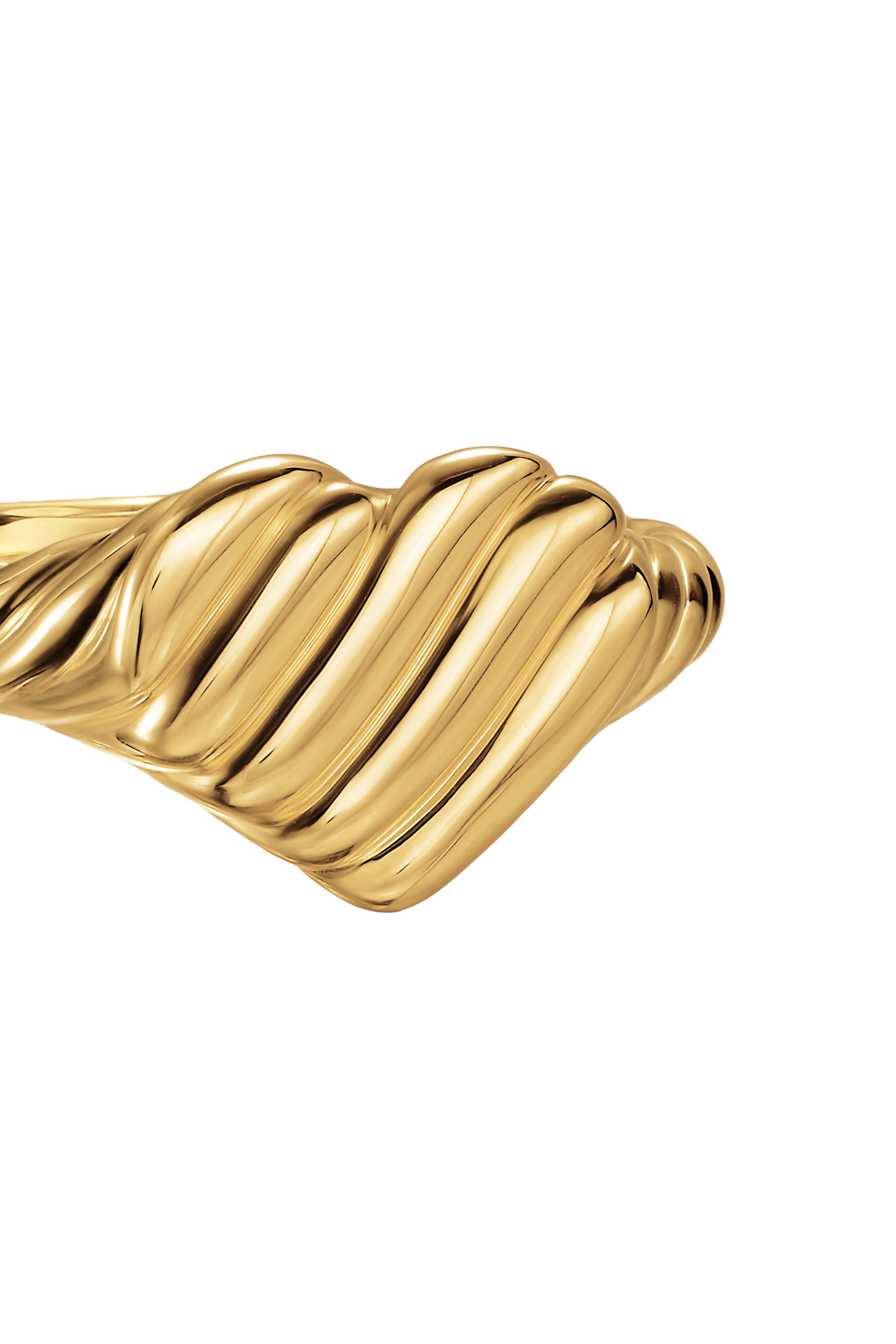 Sculpted Cable Heart Pinky Ring, 18k Yellow Gold