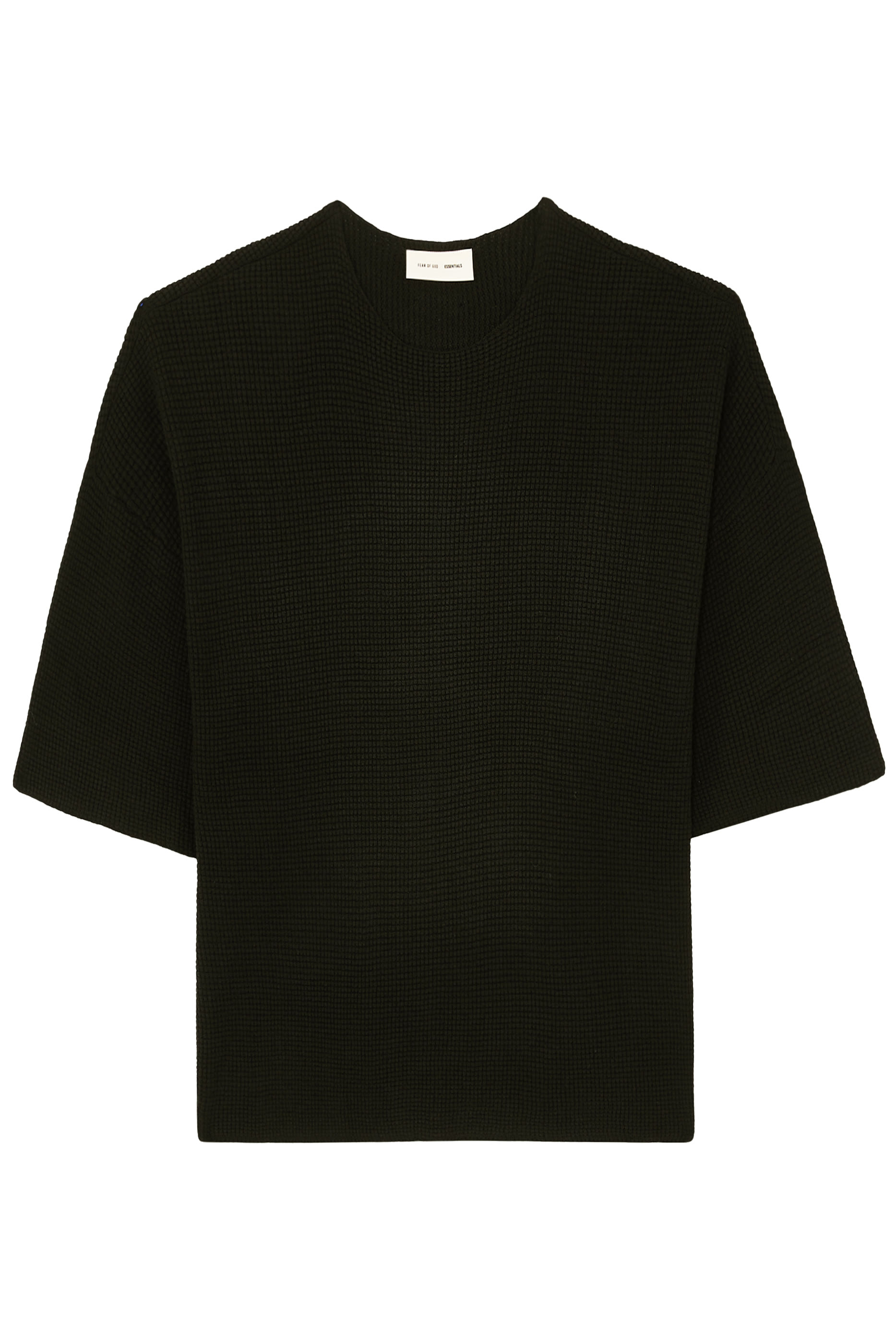  Waffle Short Sleeve Sweater