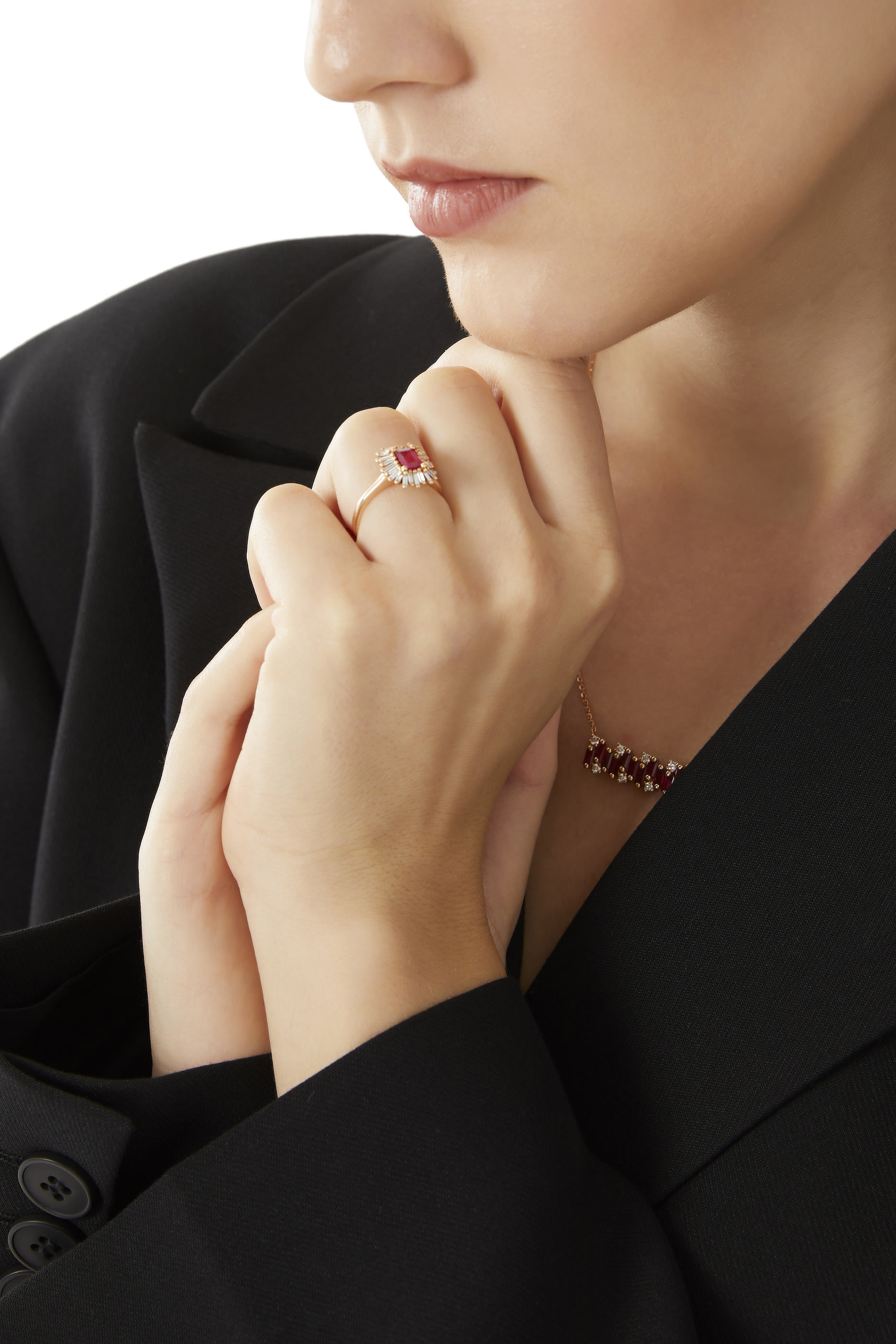 One Of A Kind Ring, 18K Rose Gold with Ruby & Diamonds