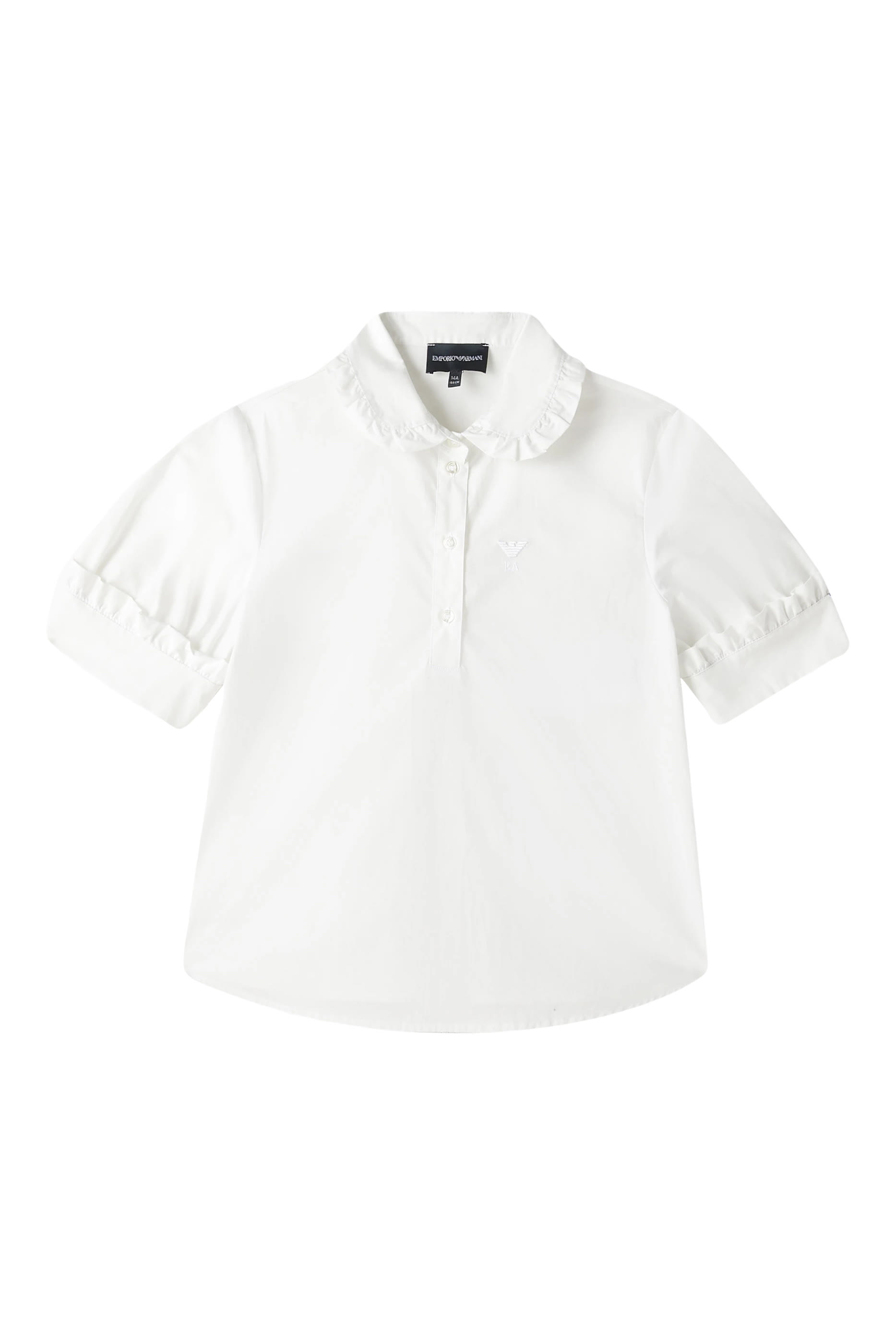 Kids Eagle Logo Ruffle Detail Shirt