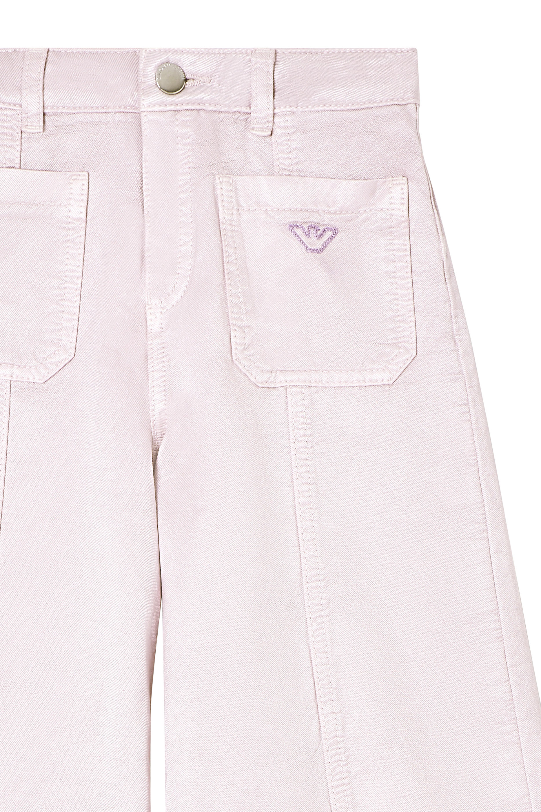 Kids Linen-Blend Shiny Twill Trousers