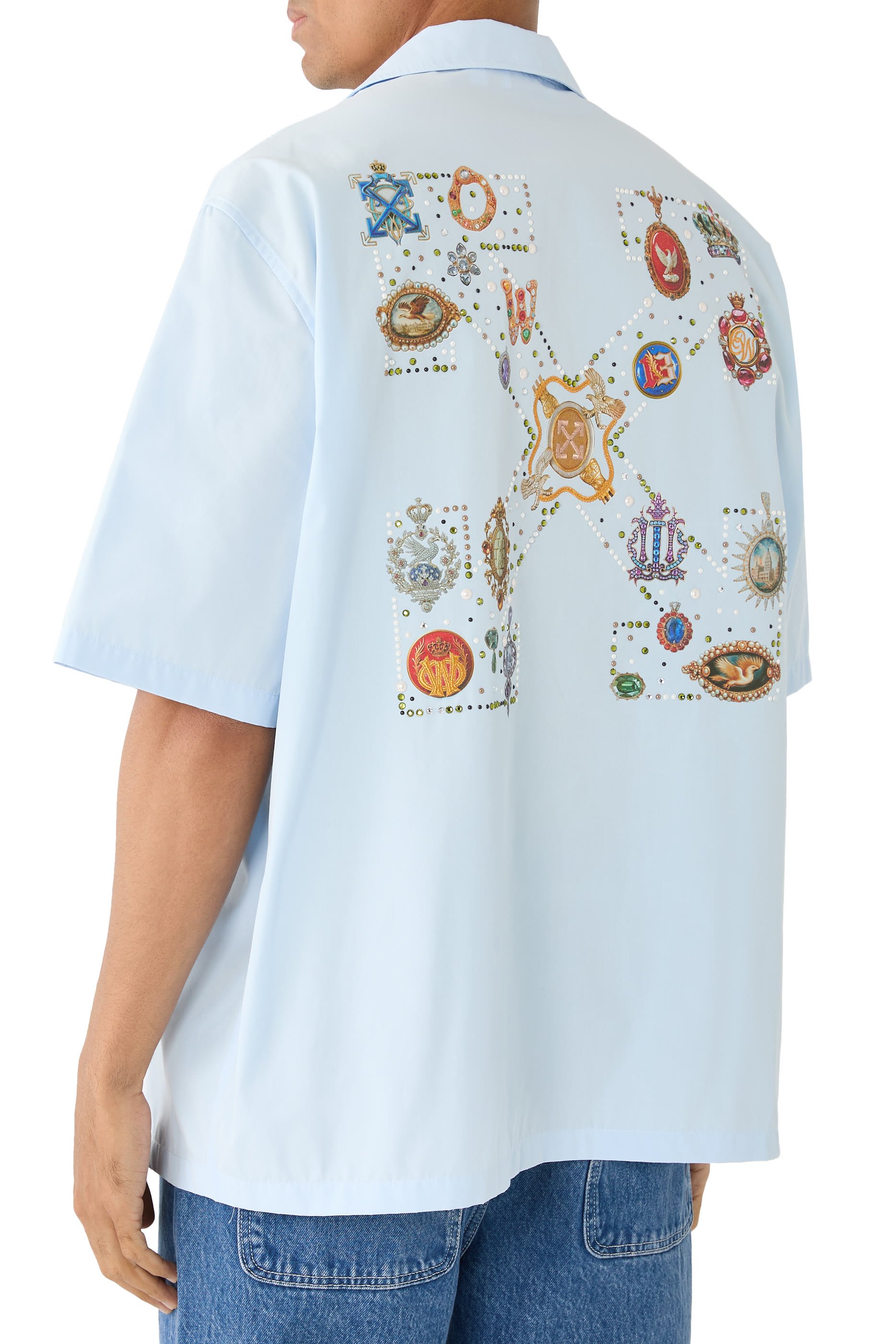 Jewel Arrow Poplin Bowling Shirt 