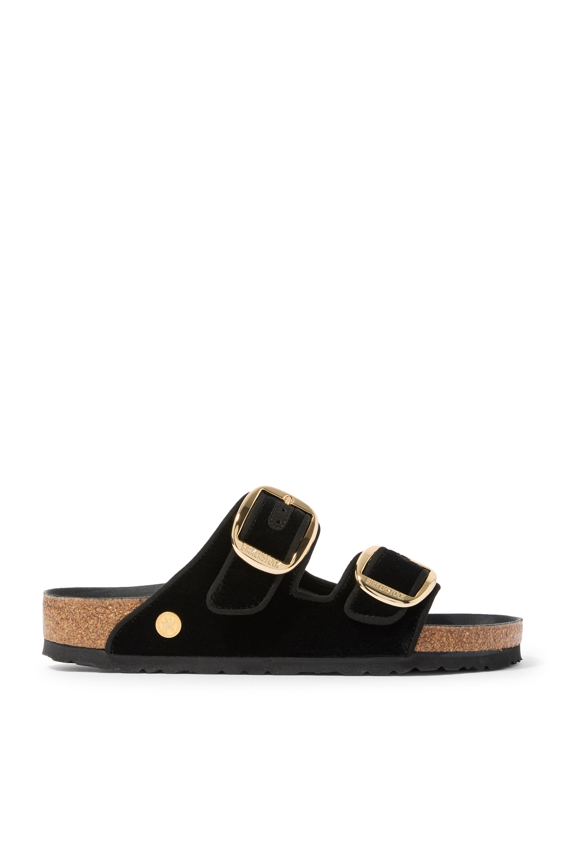 Arizona Big Buckle Velvet Slides