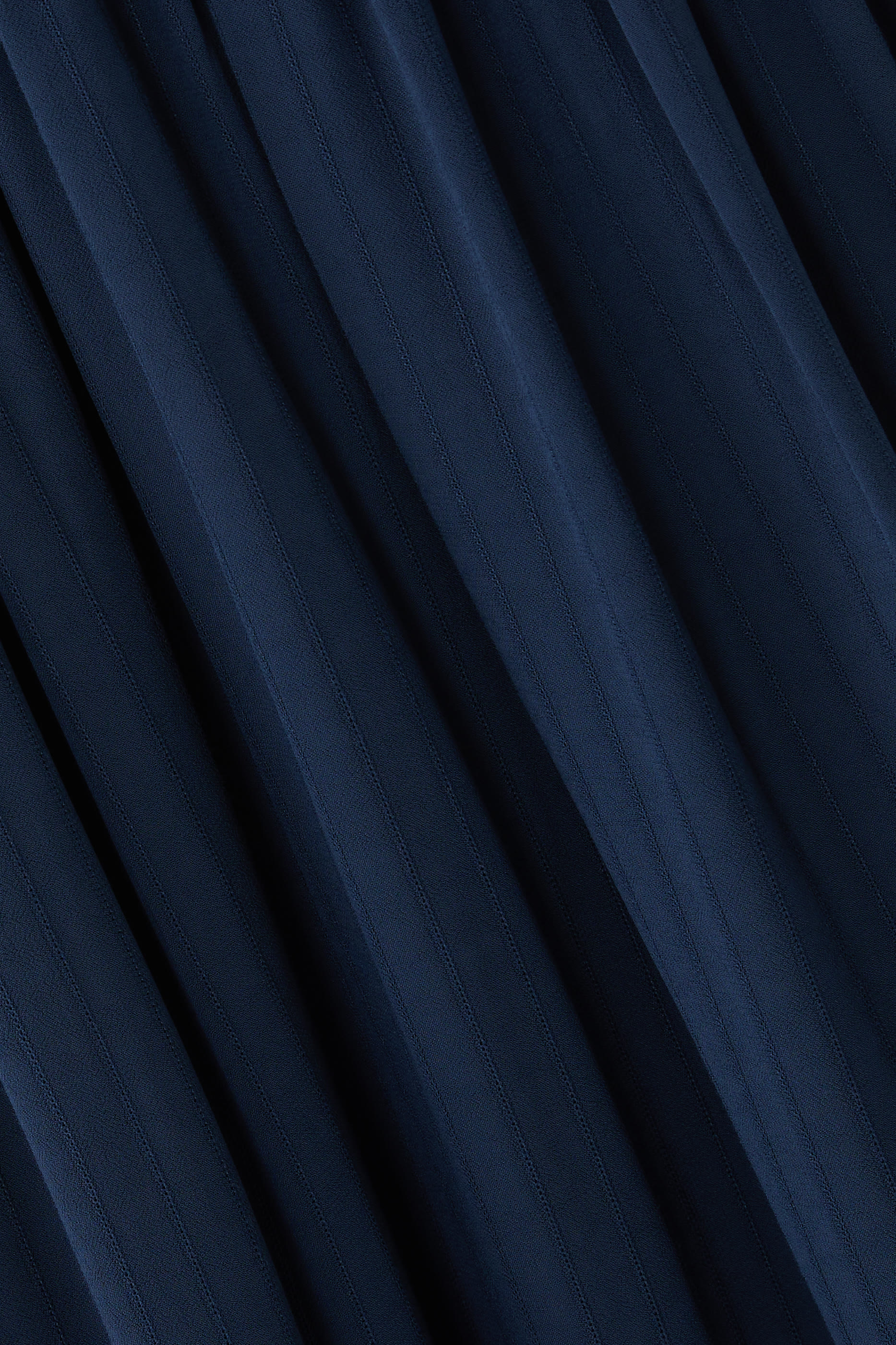 Santos Pinstriped Gathered Crepe Midi Skirt