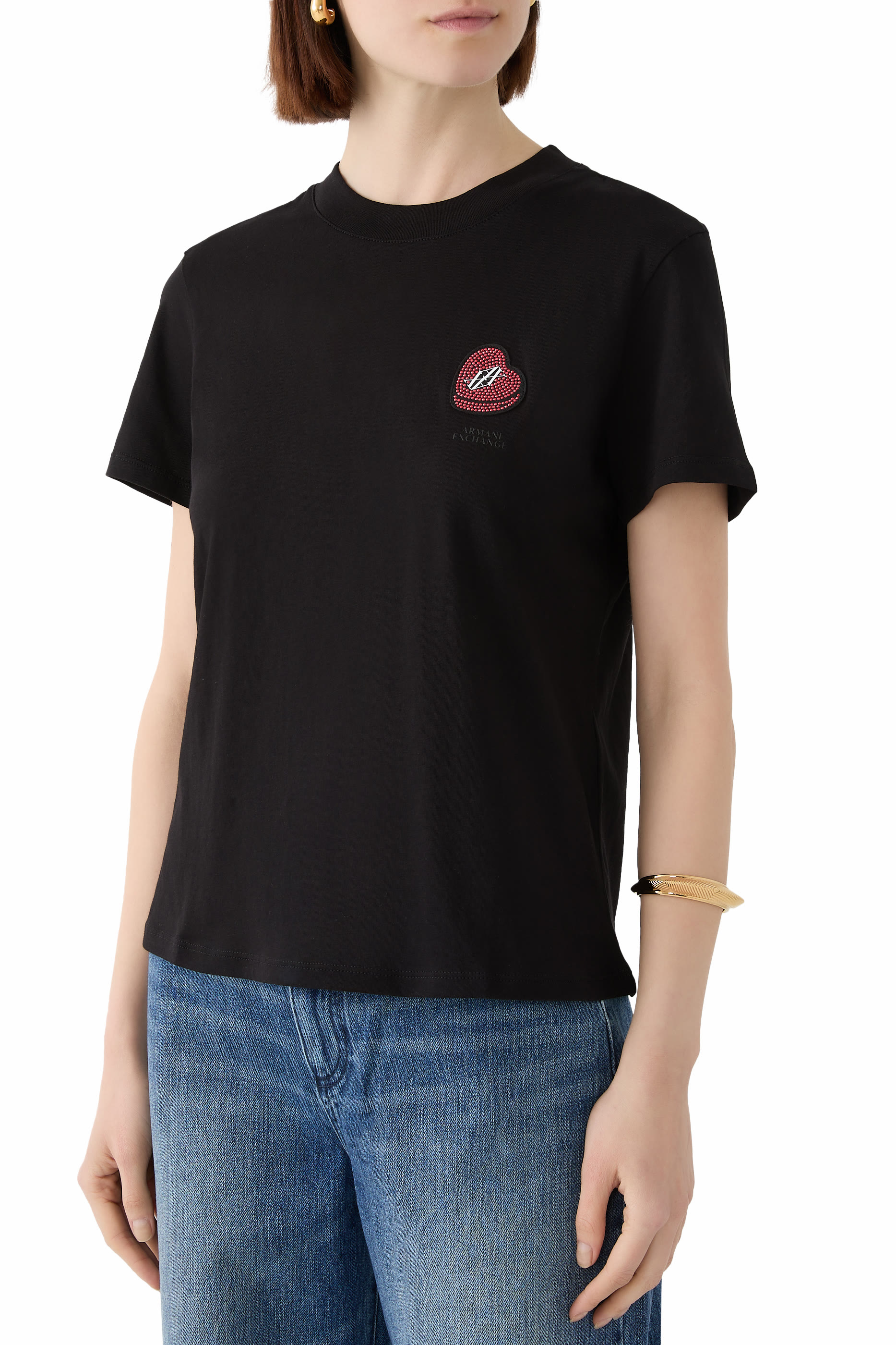 The Grid Heart AX Logo T-Shirt