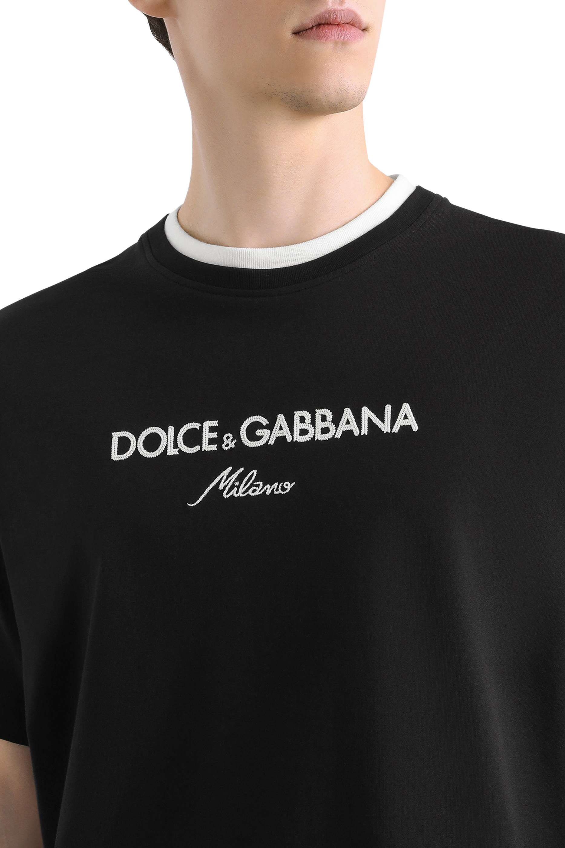 Logo Embroidered Cotton T-Shirt