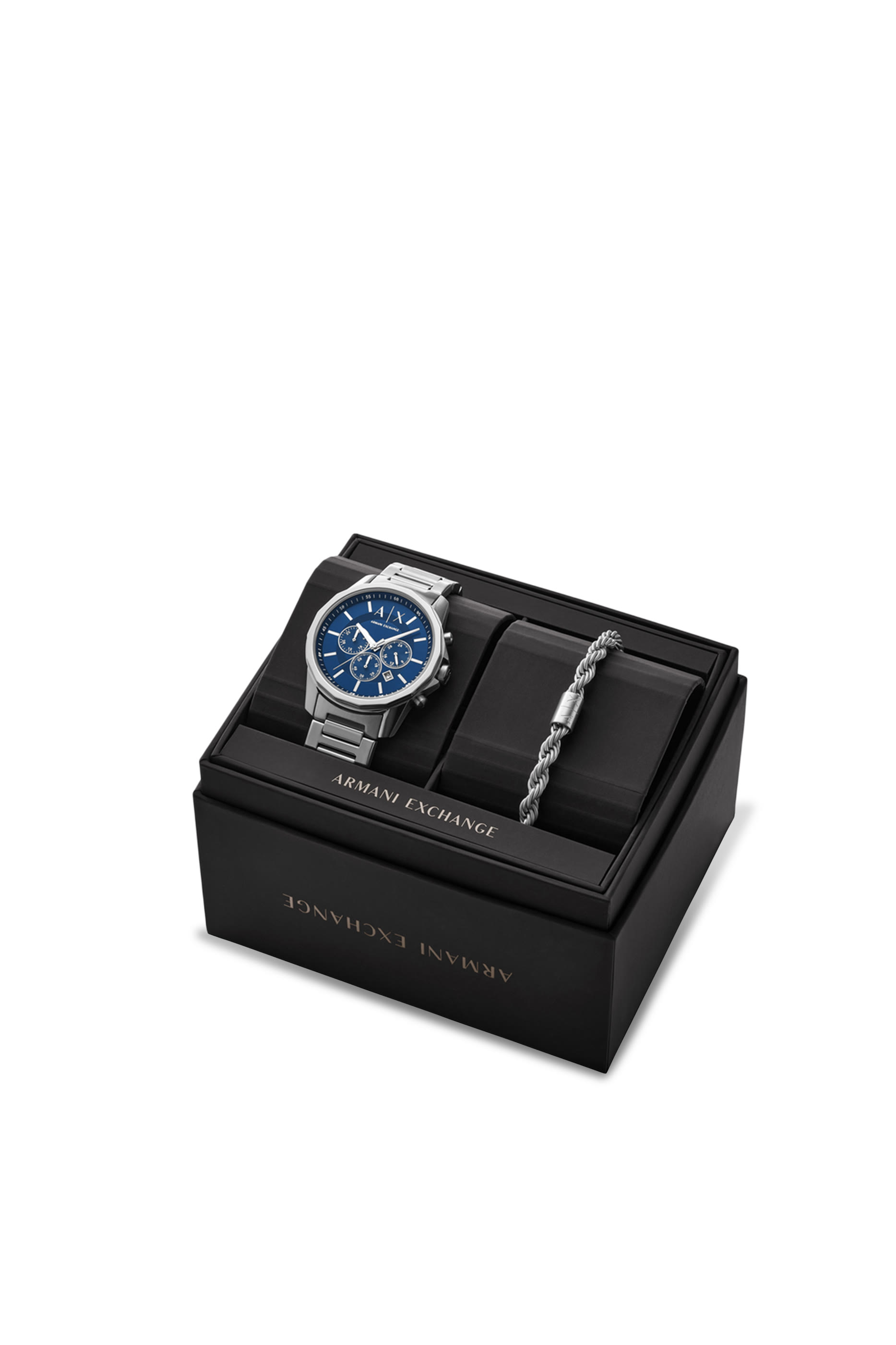 Chronograph Stainless Steel Gift Set Watch
