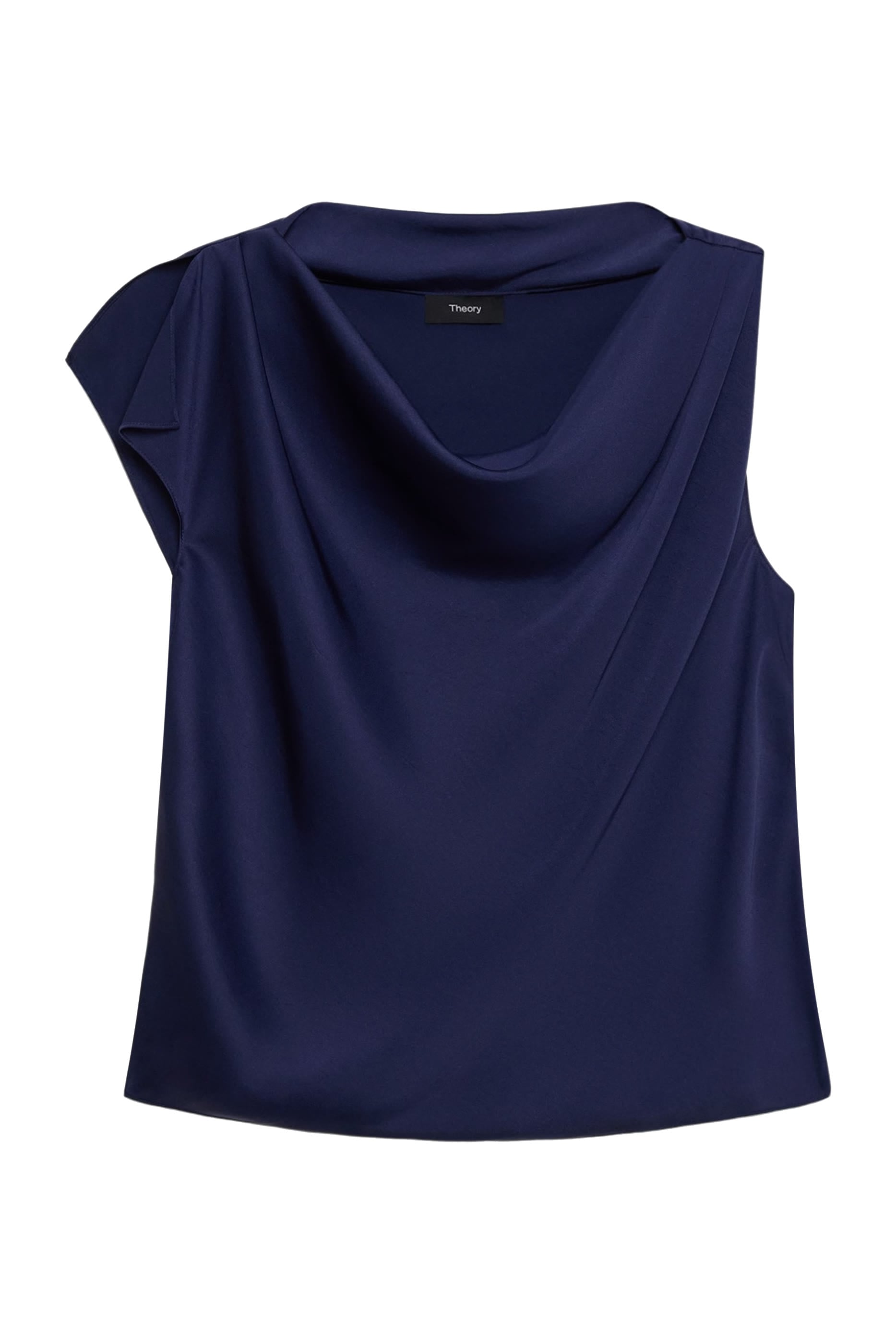 Cowl Neck Blouse in Crushed Satin