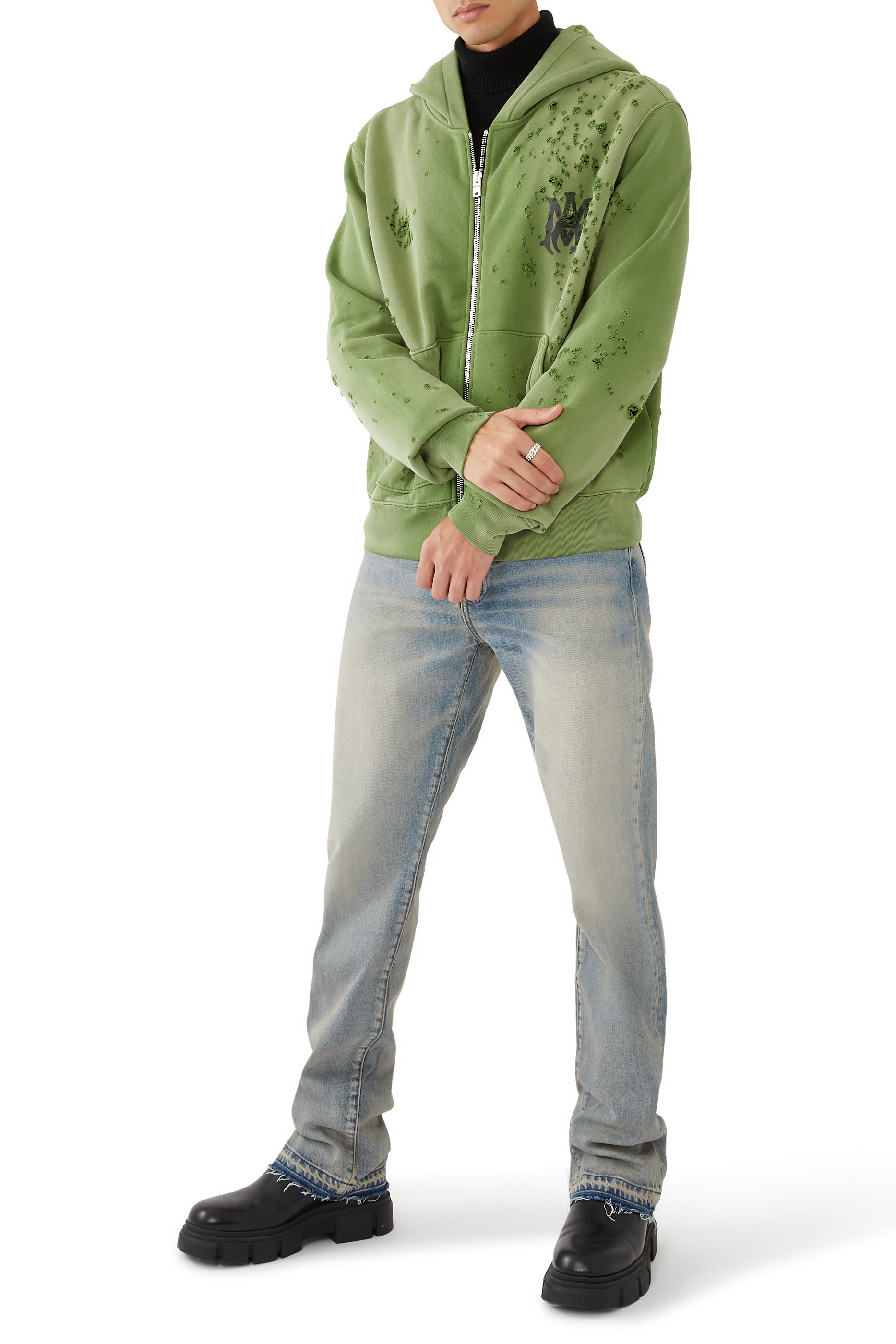 MA Logo Shotgun Zip Hoodie