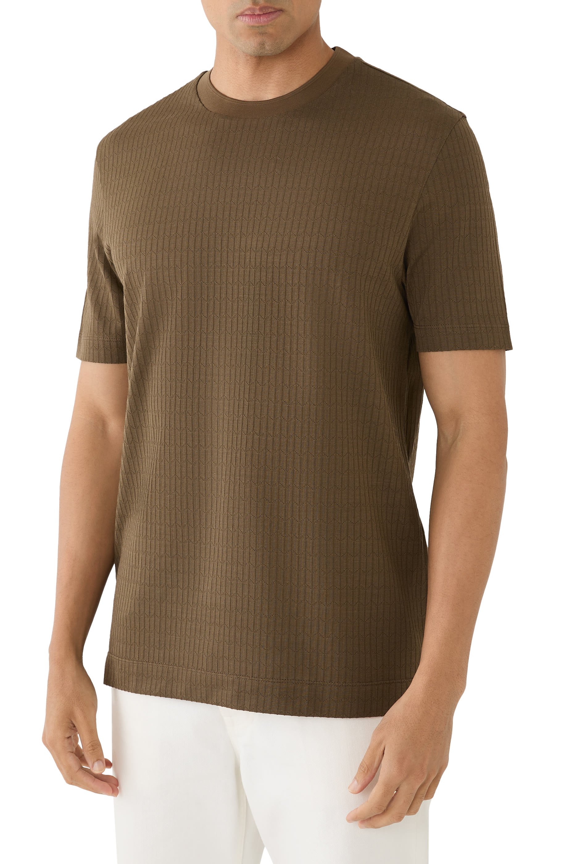 Geometric Jacquard T-Shirt