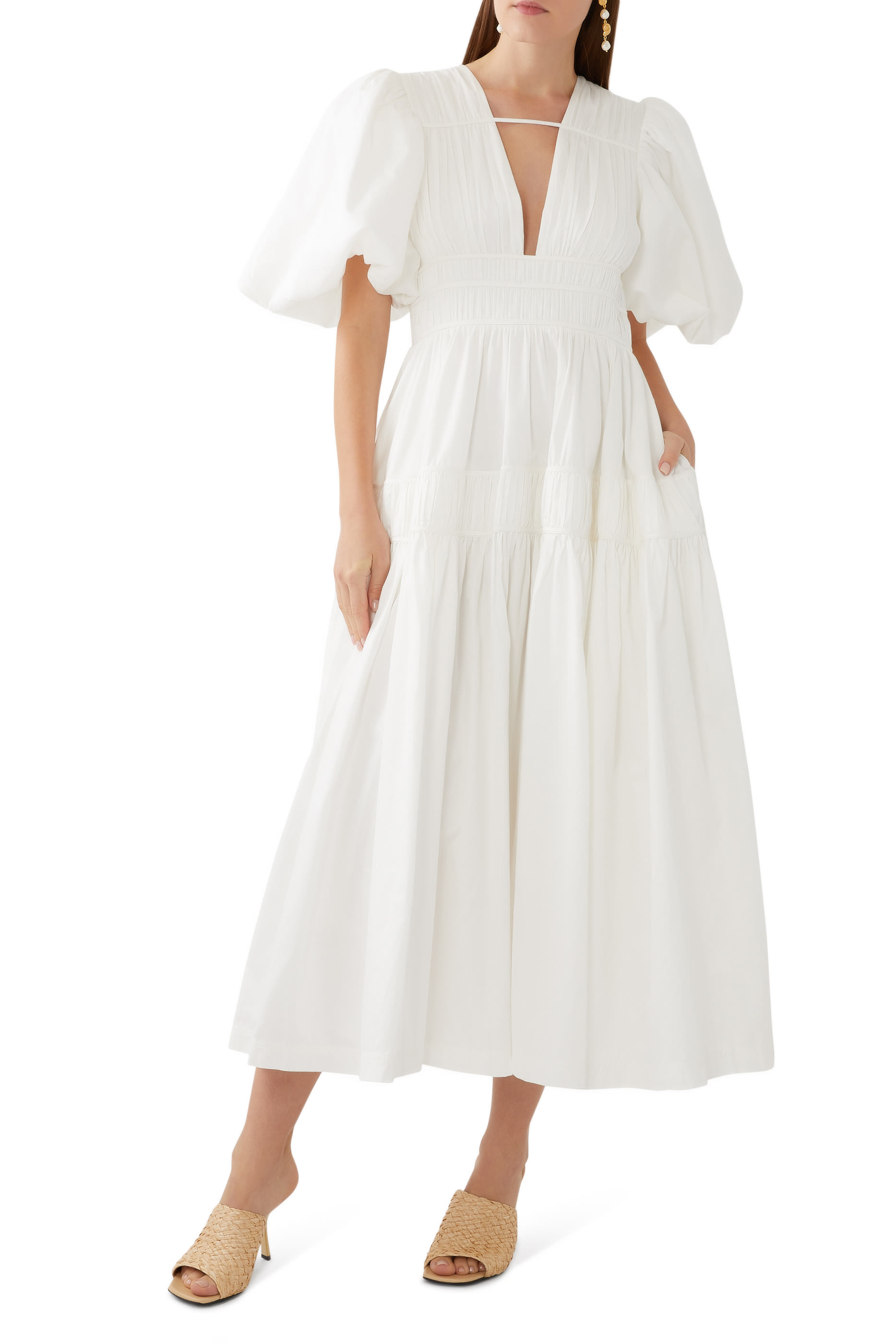 Fallingwater Ruched Midi Dress