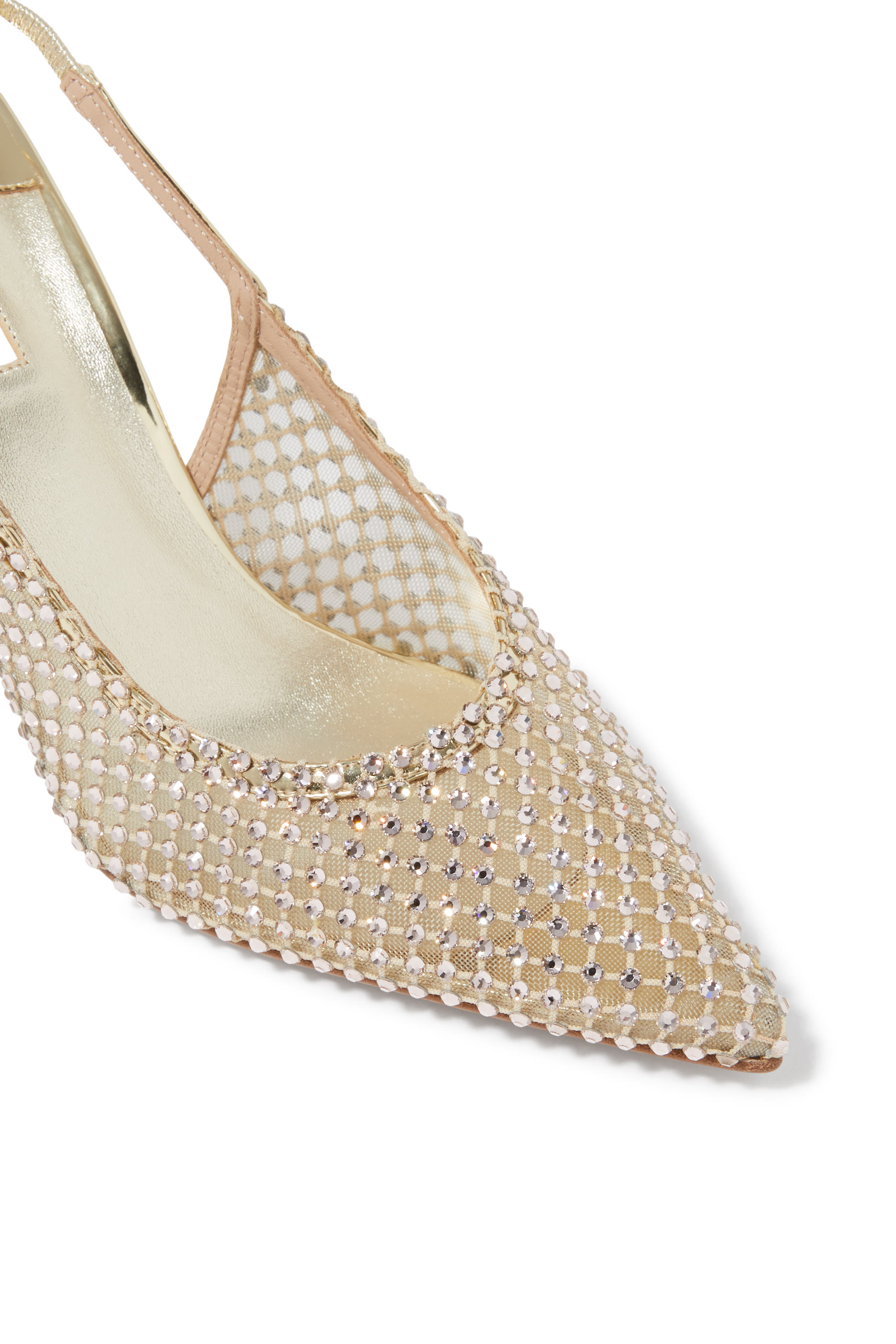 Gilda 80 Slingback Pumps in Satin Mesh