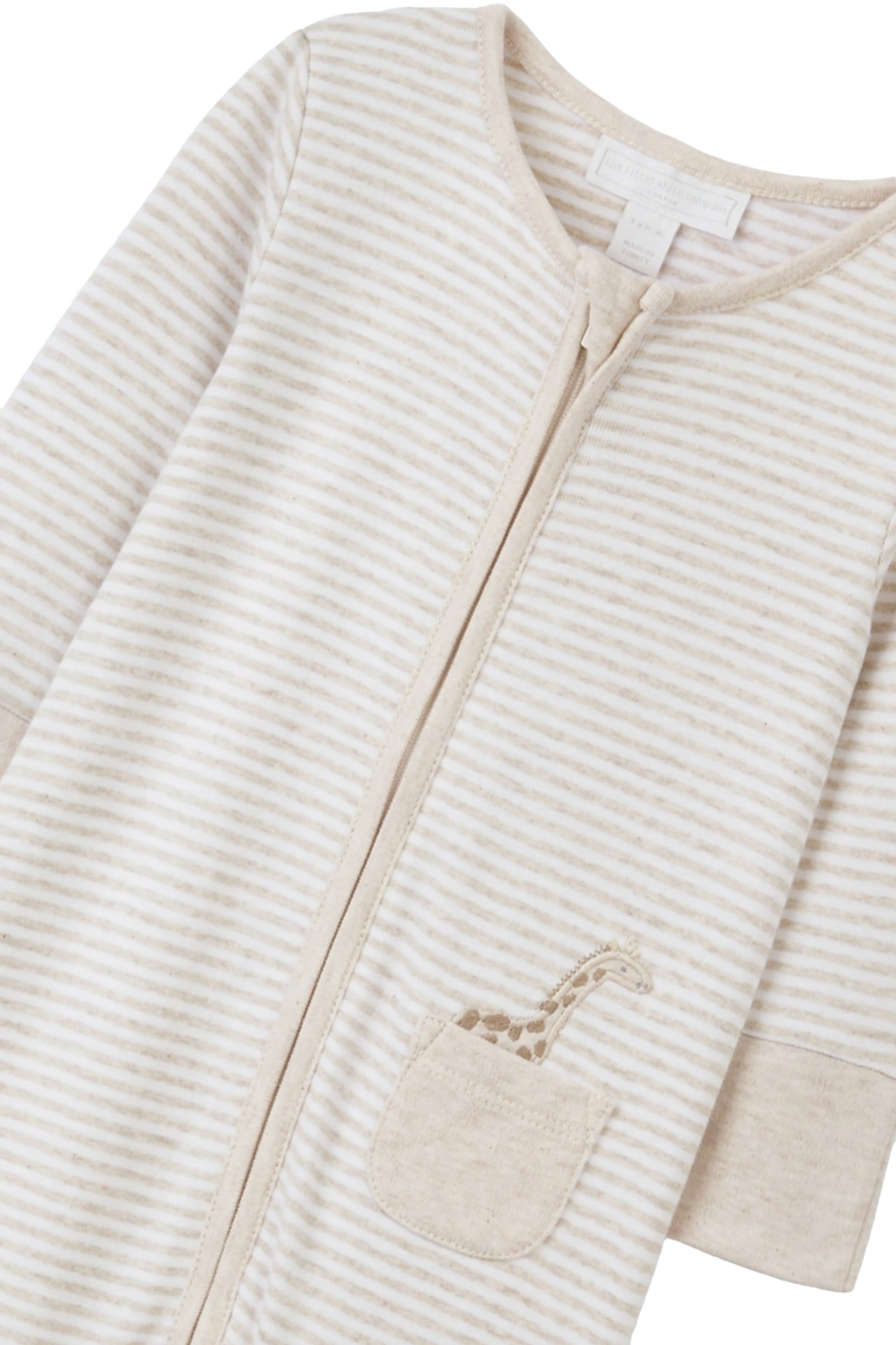 Kids Giraffe Pocket Stripe Sleepsuit