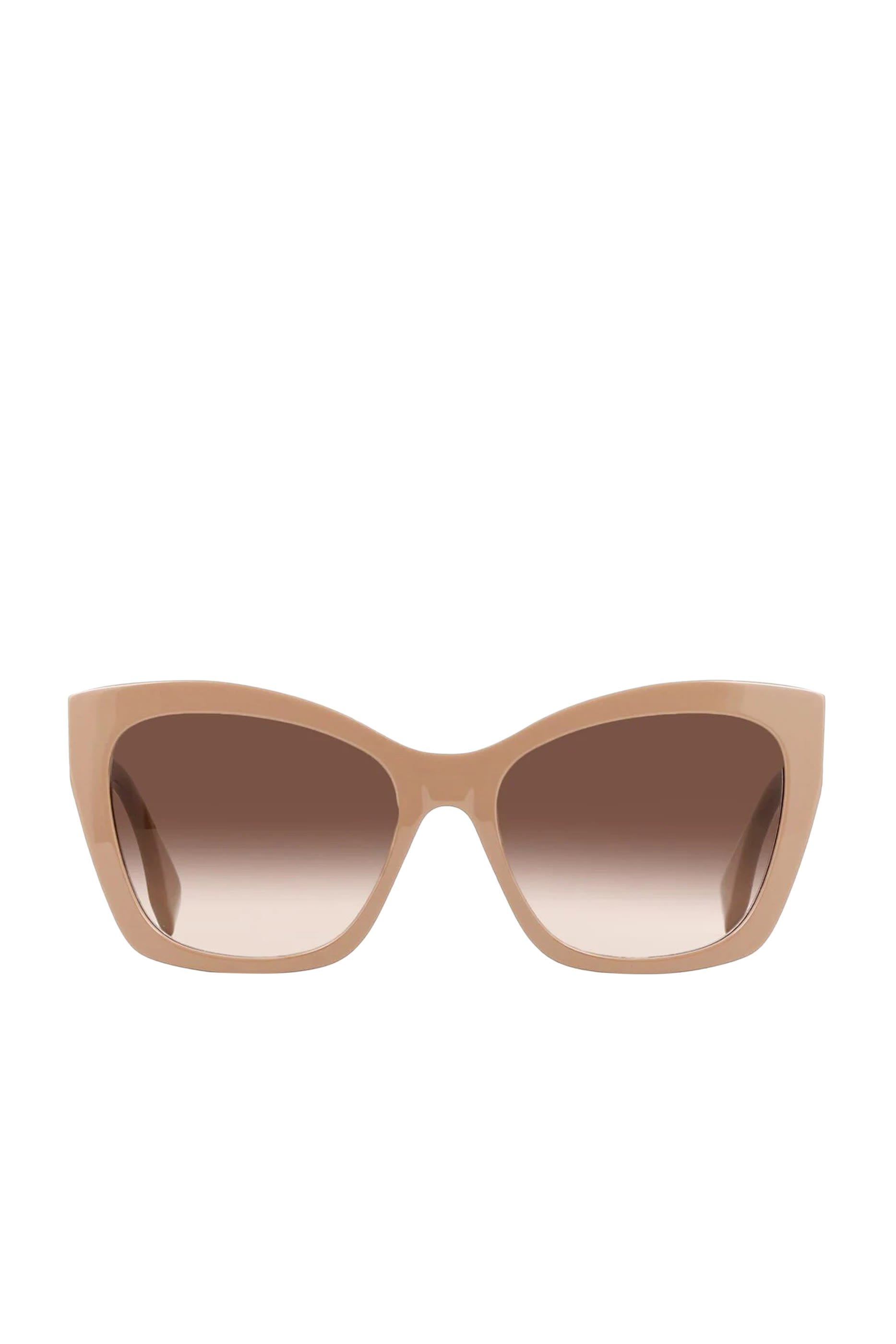 Lettering Brown Square Sunglasses