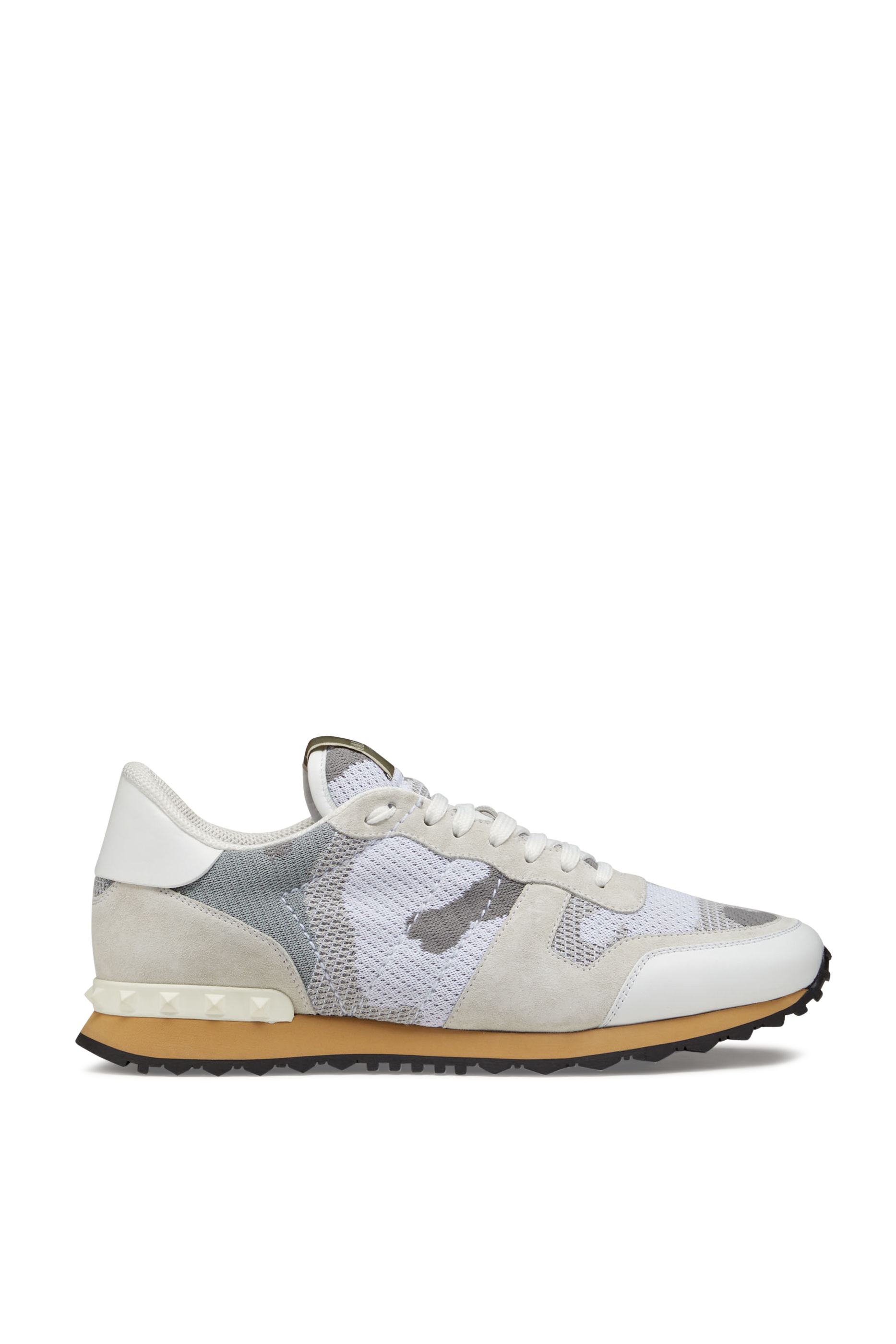 Camouflage Leather and Mesh Rockrunner Sneakers