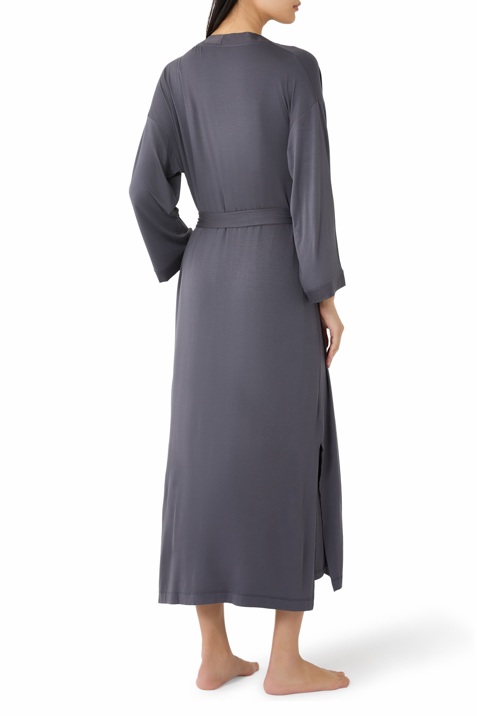  Jersey Satin Trim Robe