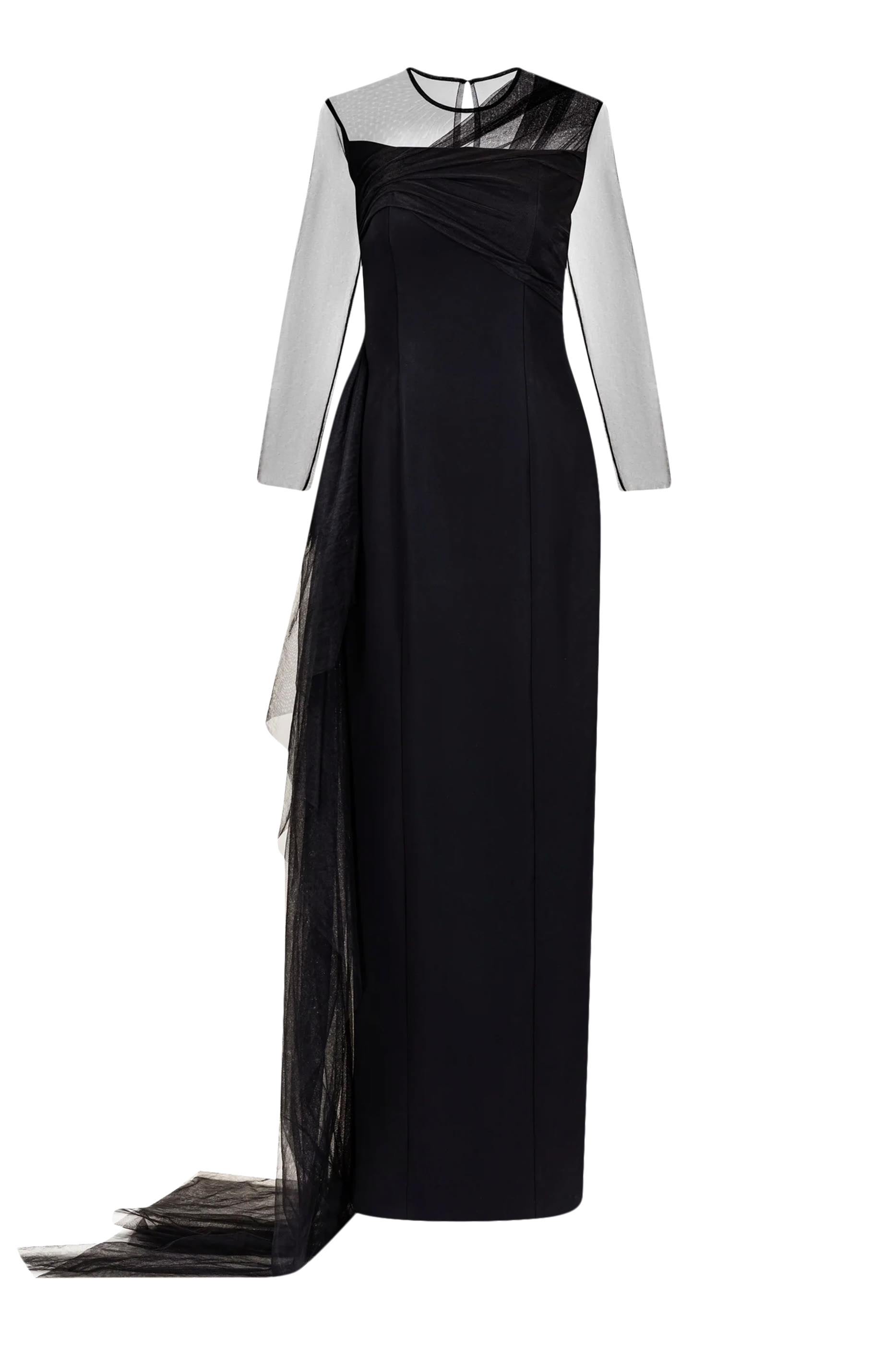 Illusion Sleeves Gown