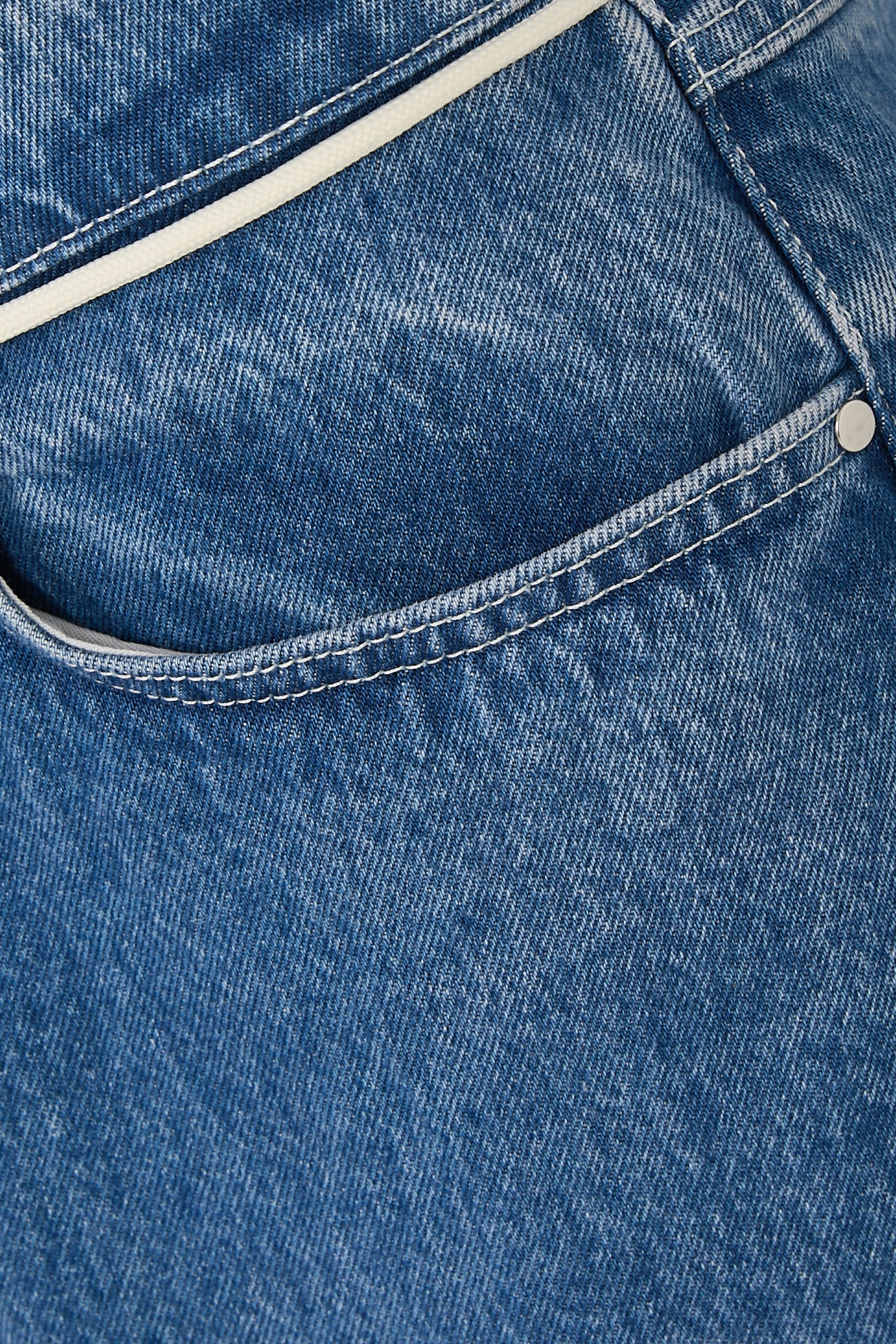 Denim Block Pants