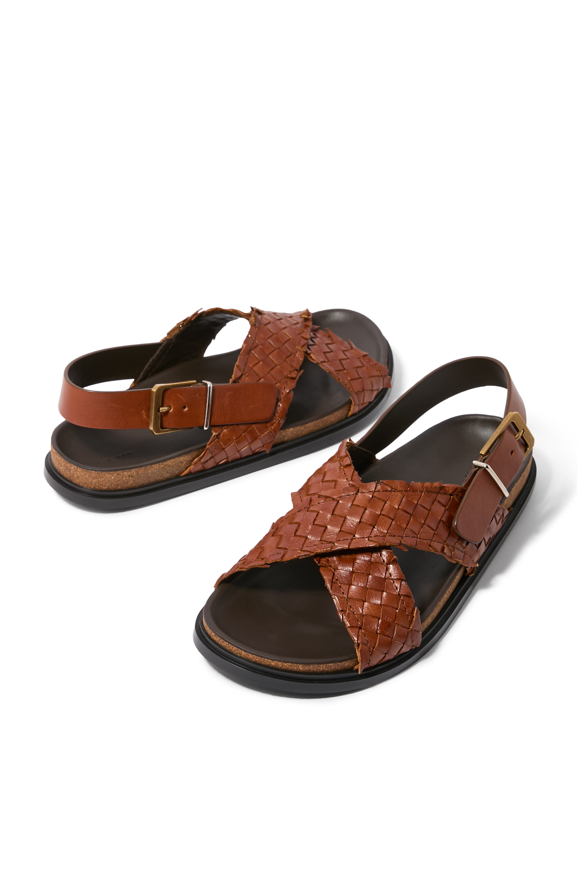 Buckled Leather Sandals 