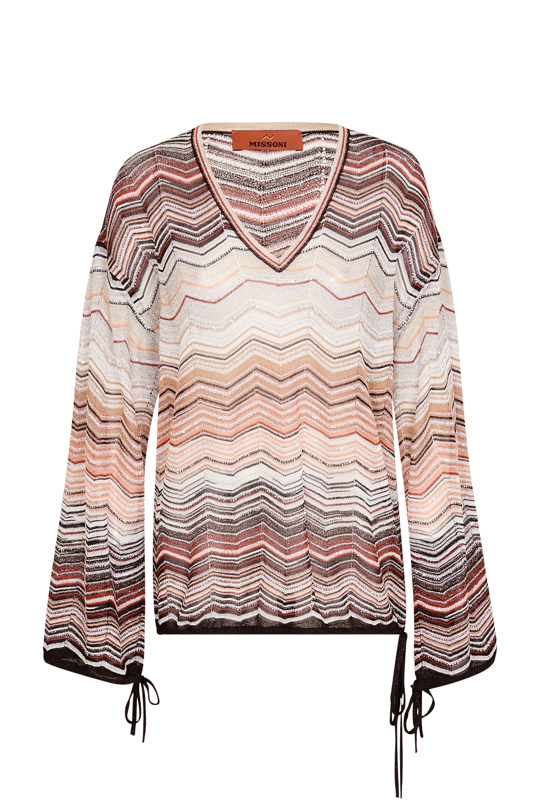  Chevron Lurex Sequinned Blouse