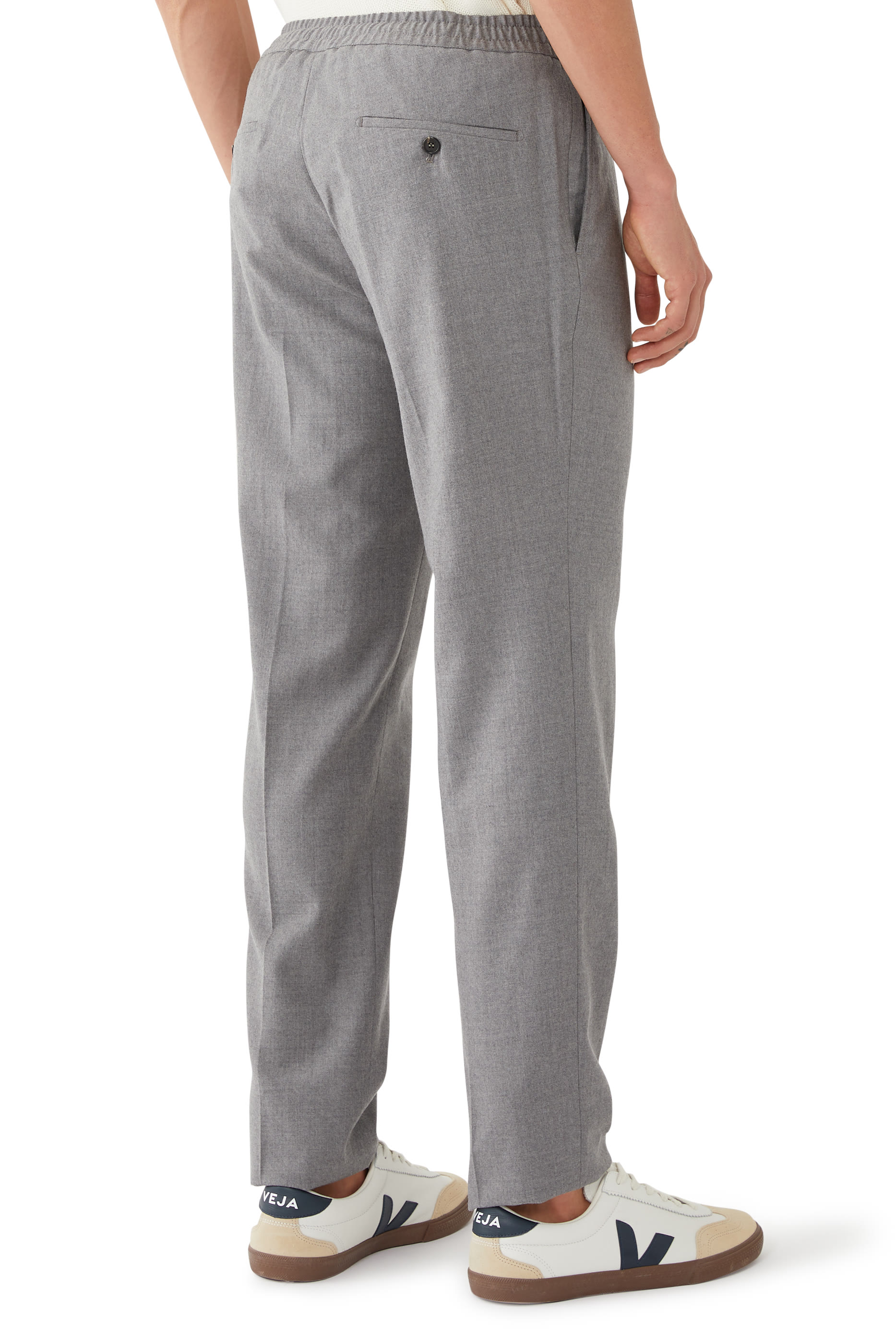Tapered-fit Flannel Trousers