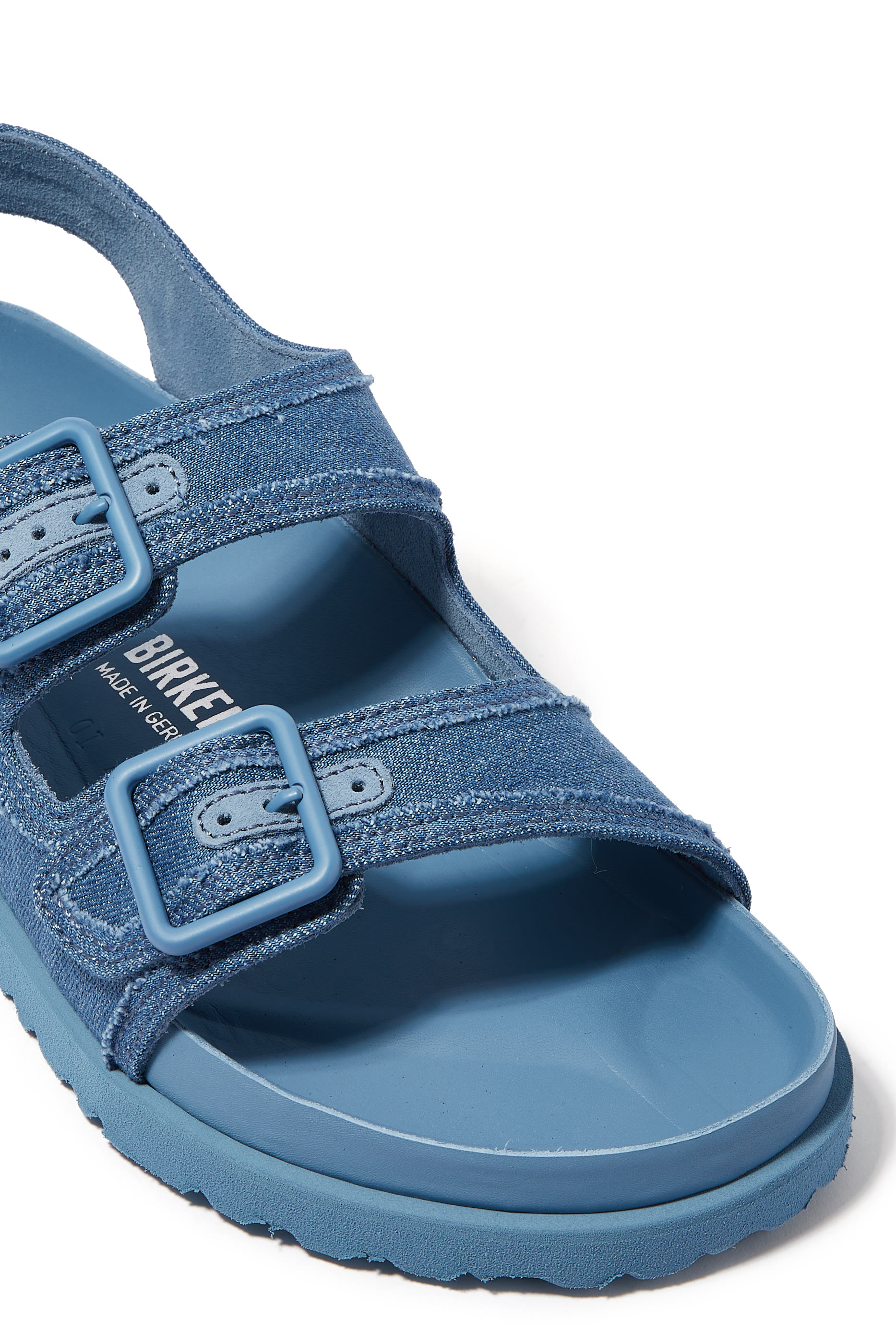 Milano Washed Denim Flat Sandal