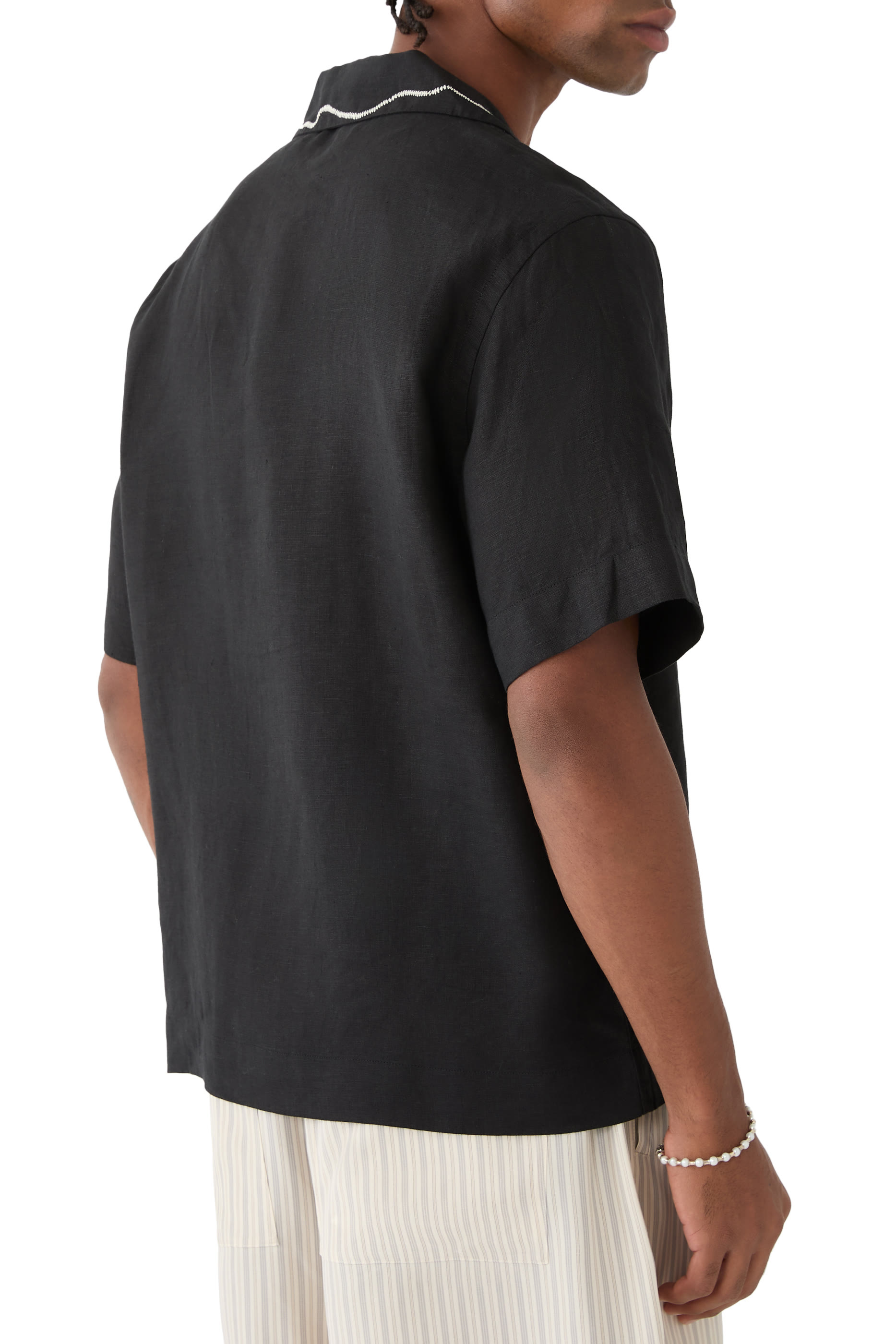 Hand Embroidered Short Sleeve Shirt