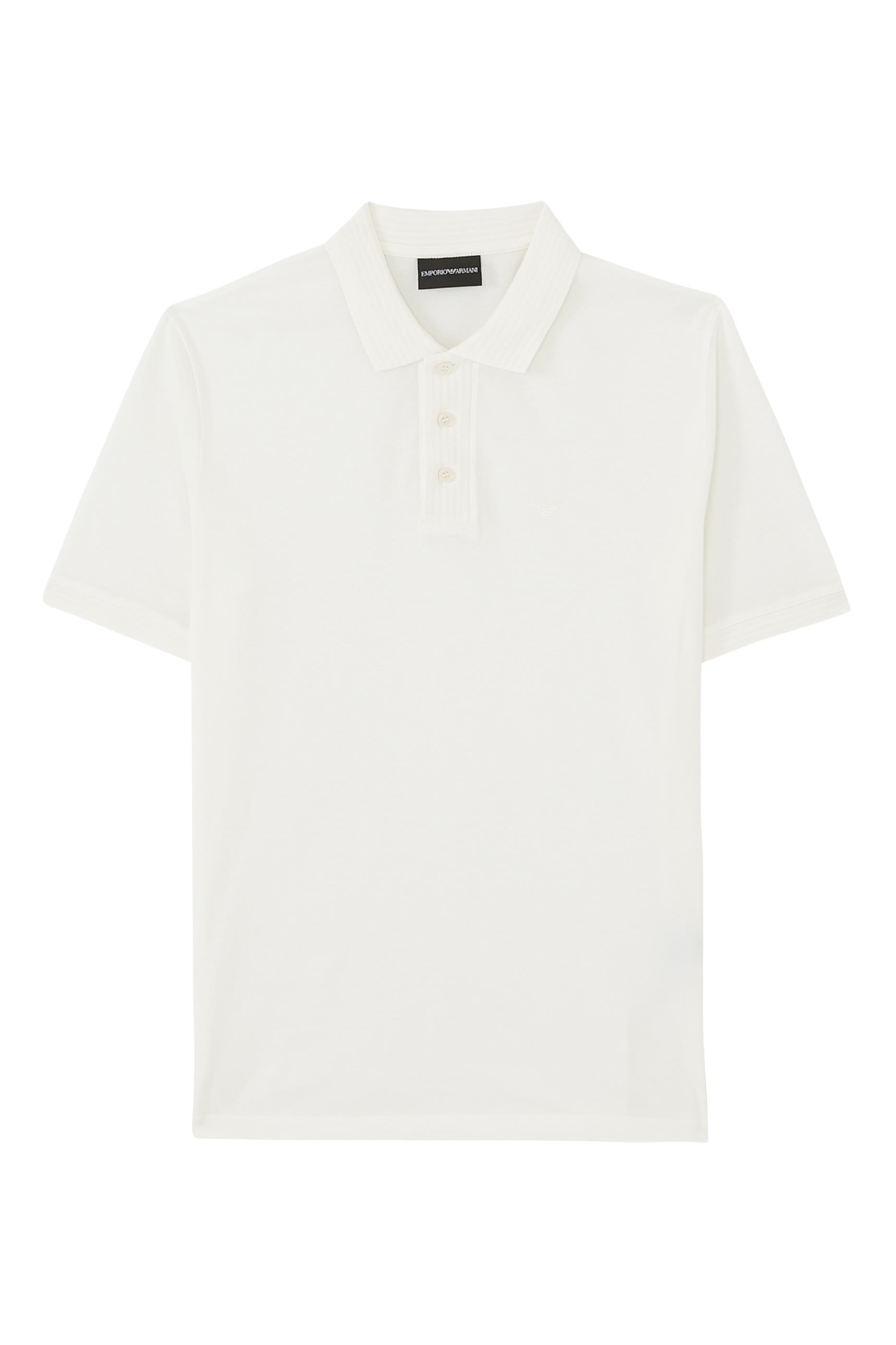 Micro Eagle Logo Cotton Polo Shirt