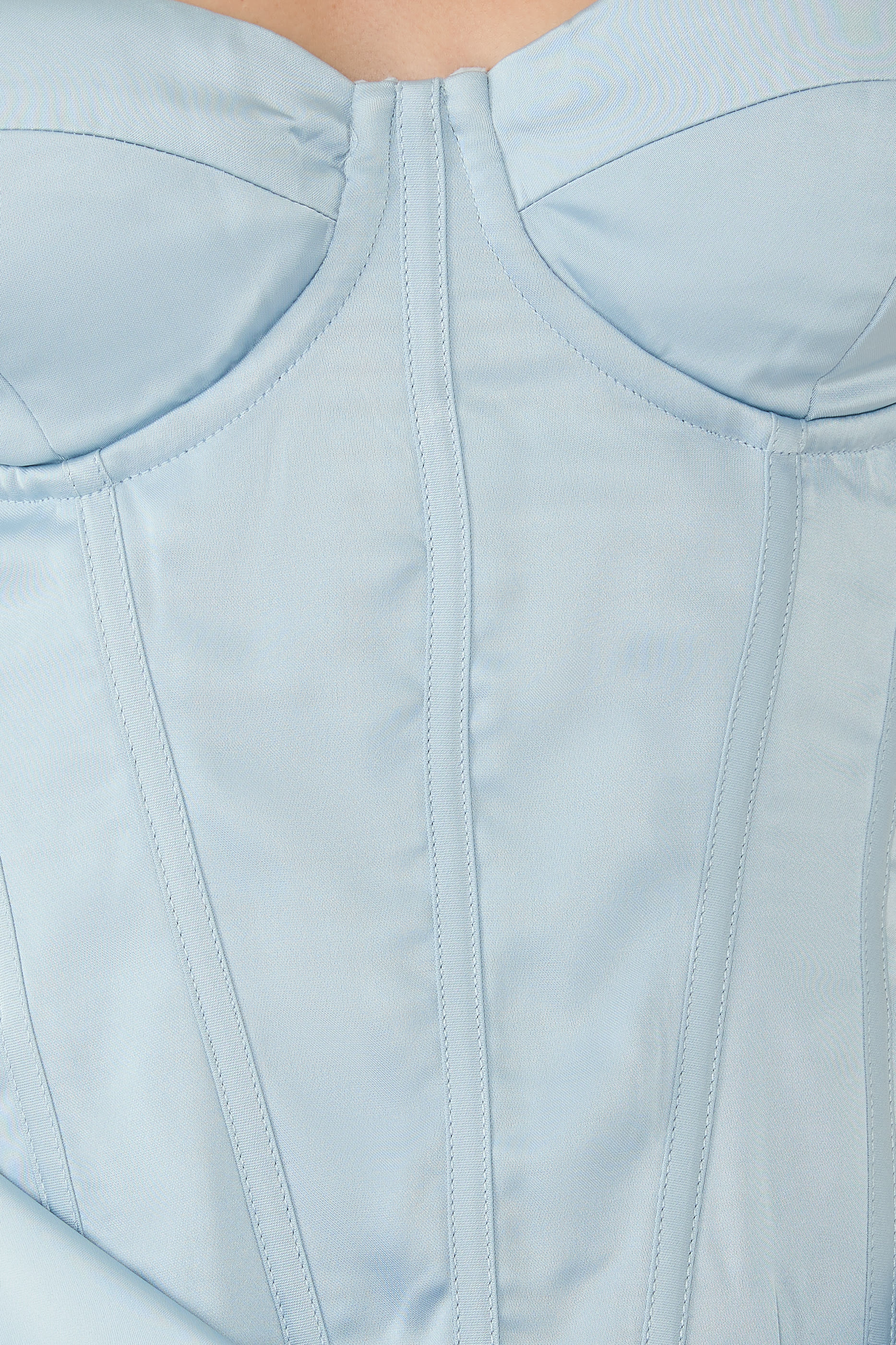  Satin Corset Maxi Dress