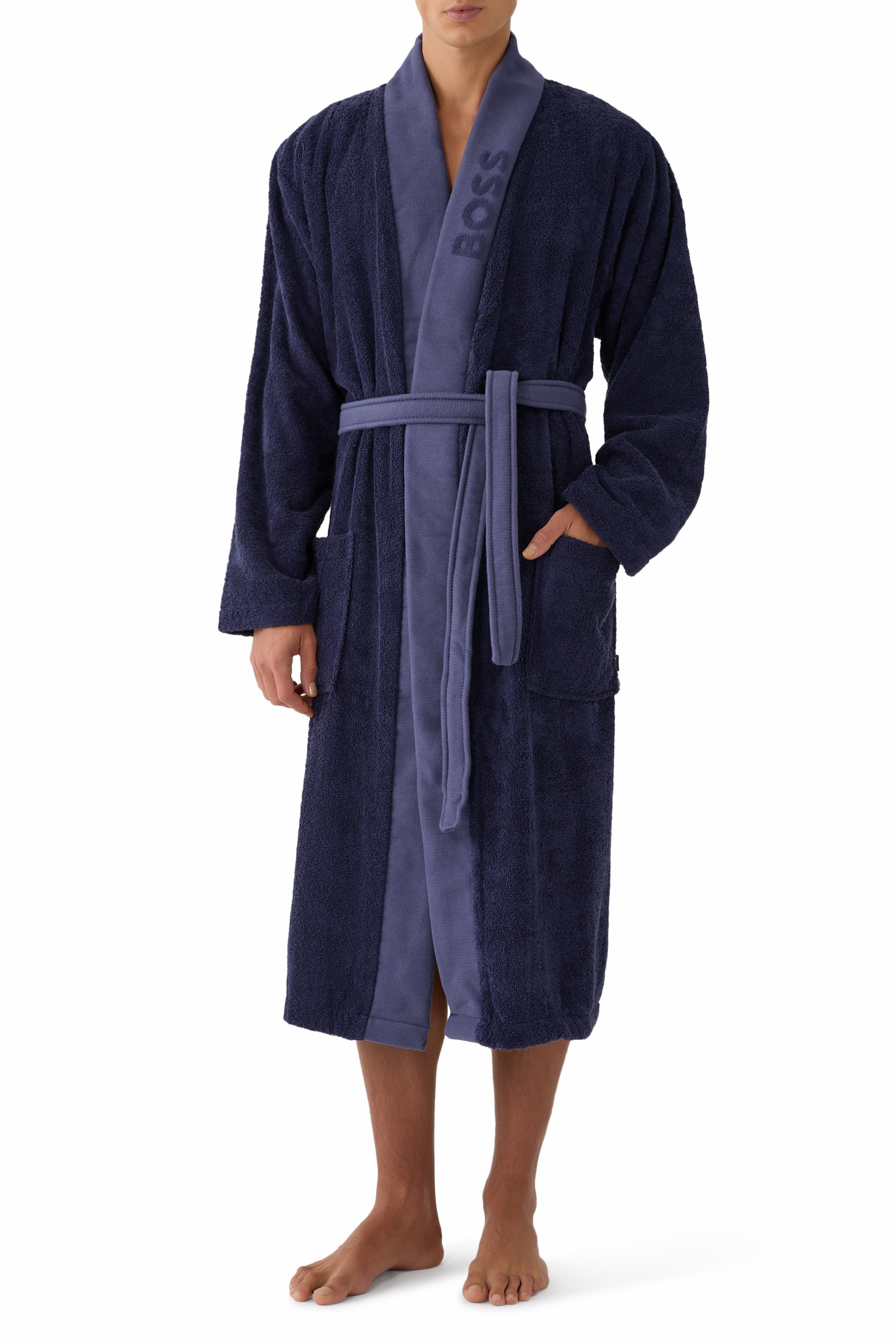 Logo-Lapel Dressing Gown