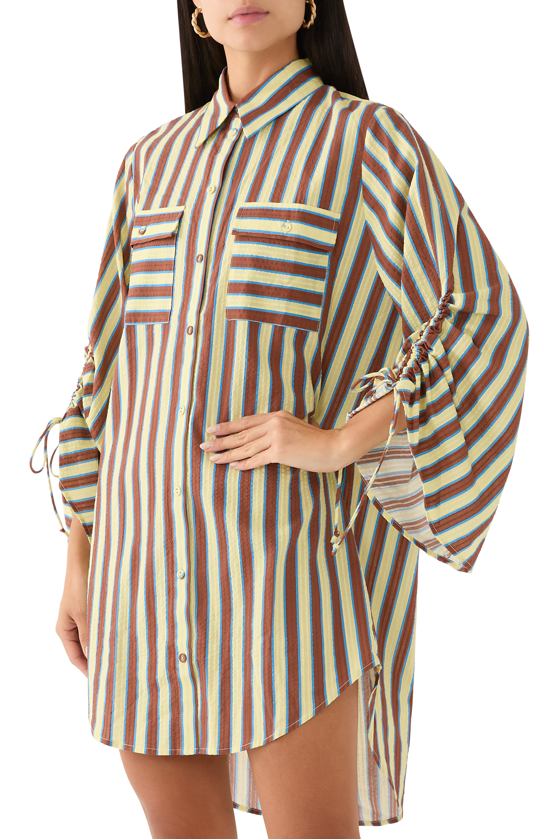 Tamsin Ruched Beach Shirt