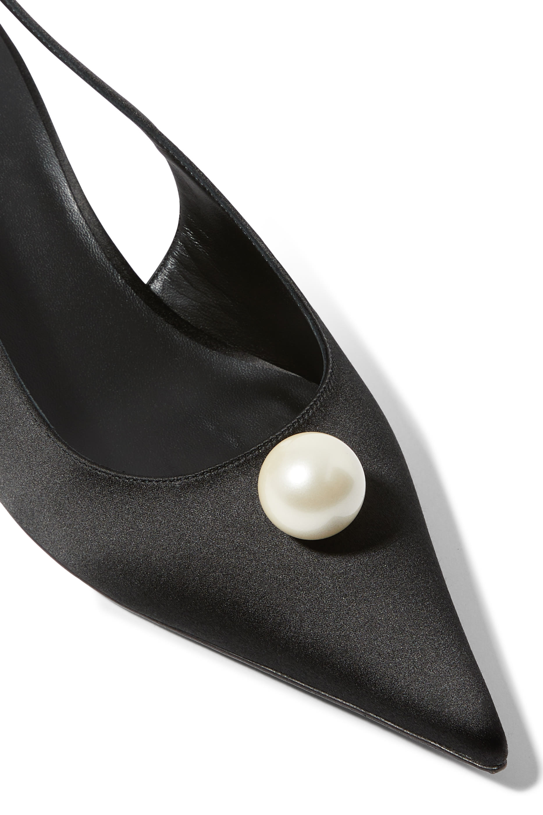 Slingback Pearl Kitten Heels