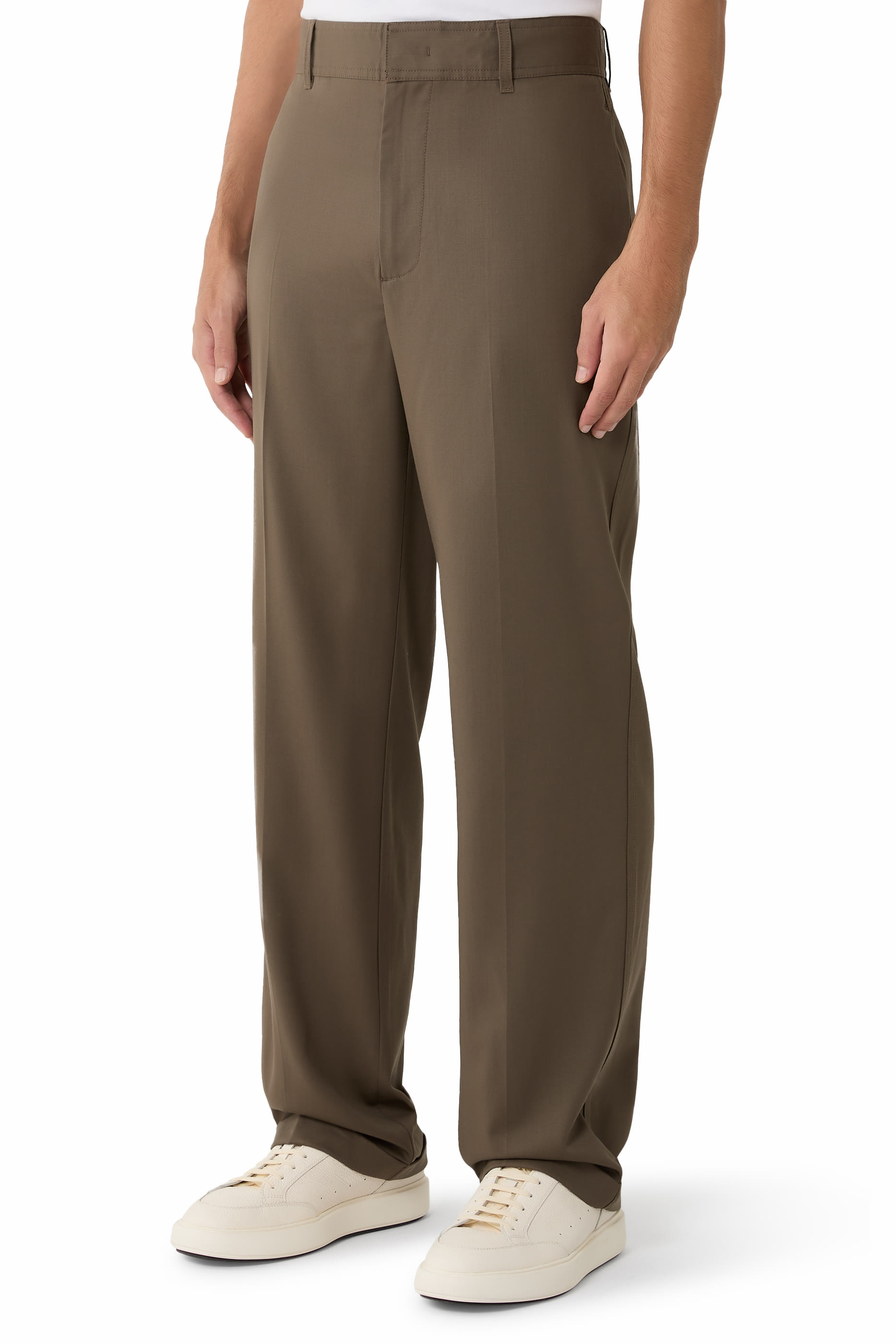 Virgin Wool Twill Trousers