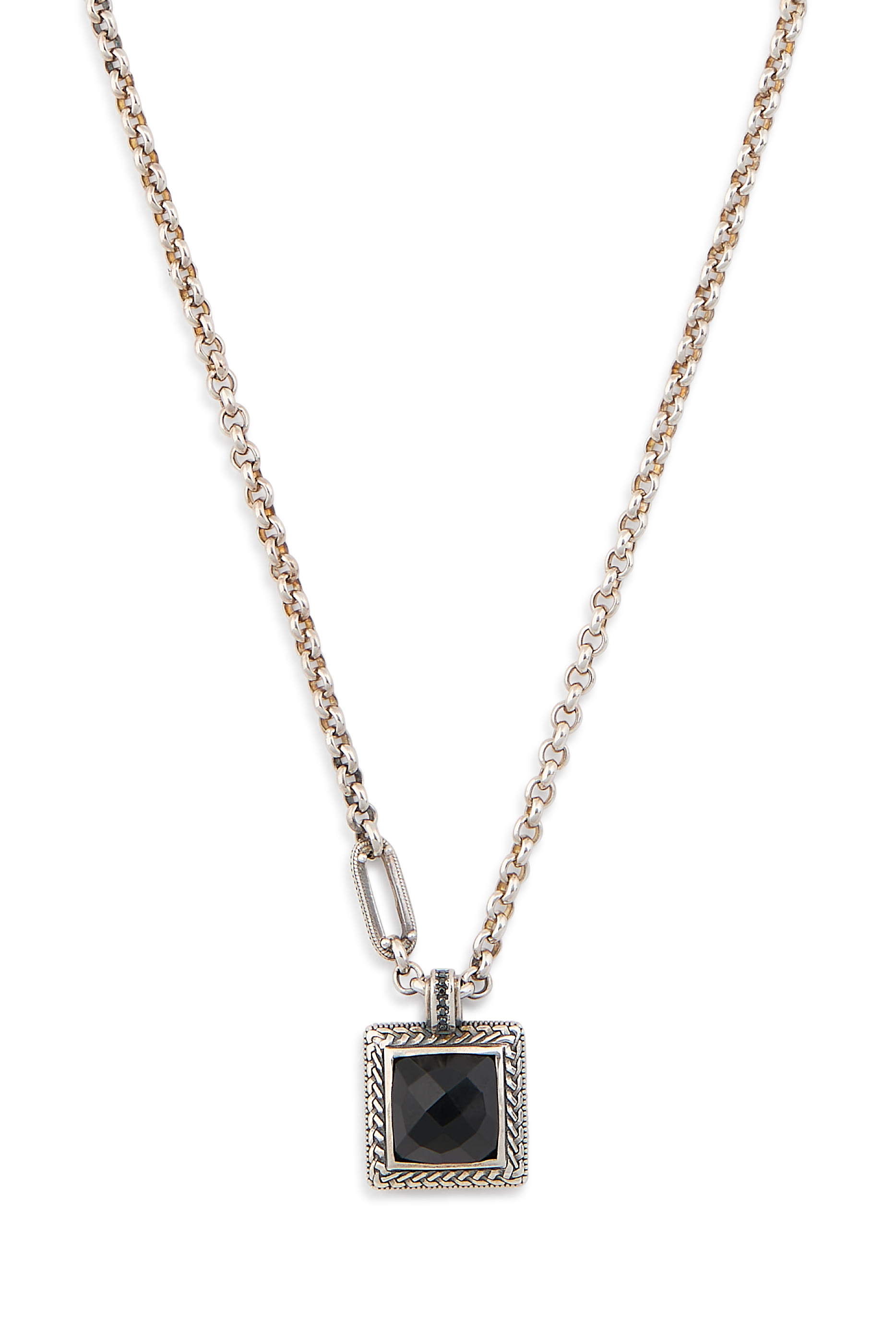 Guardian Necklace, Onyx & Diamond