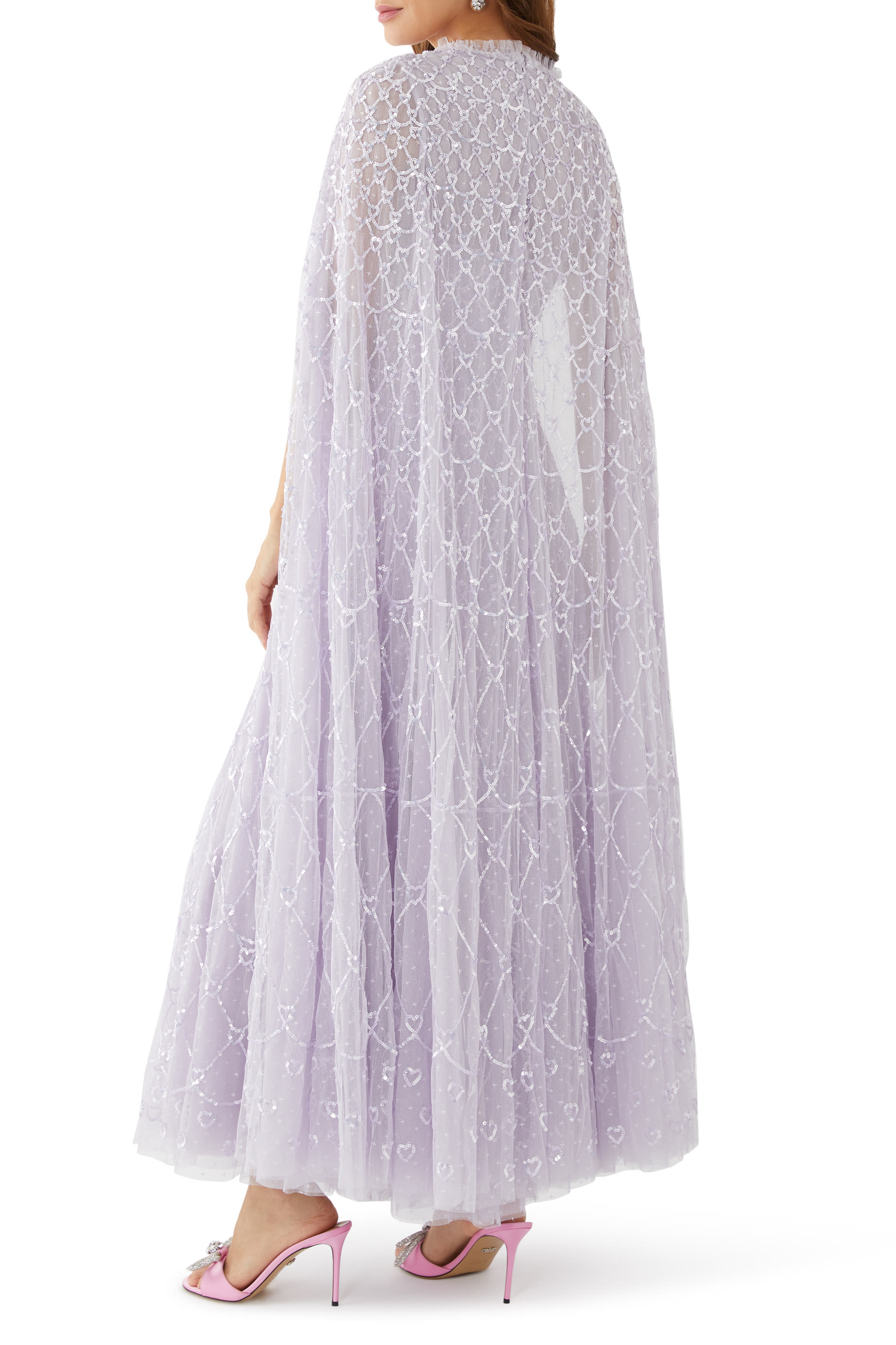 Heart Lattice Ankle Gown