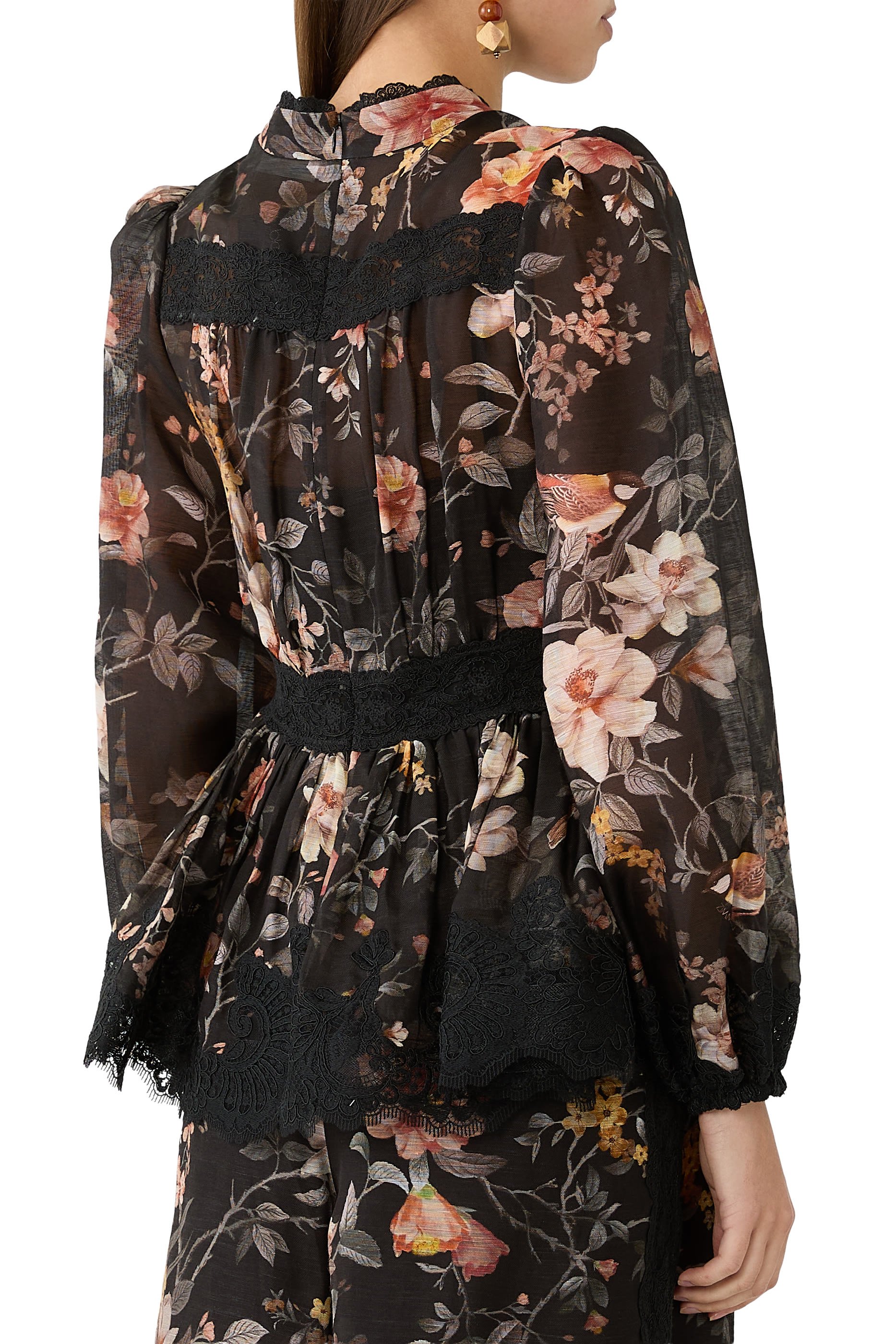 Carousel Lace Peplum Blouse