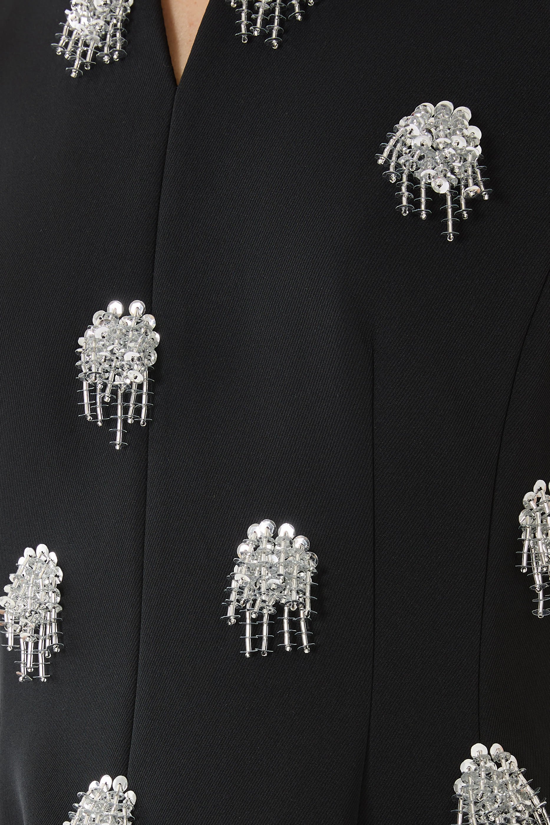  Bethanie Twill Embellished Mini Dress