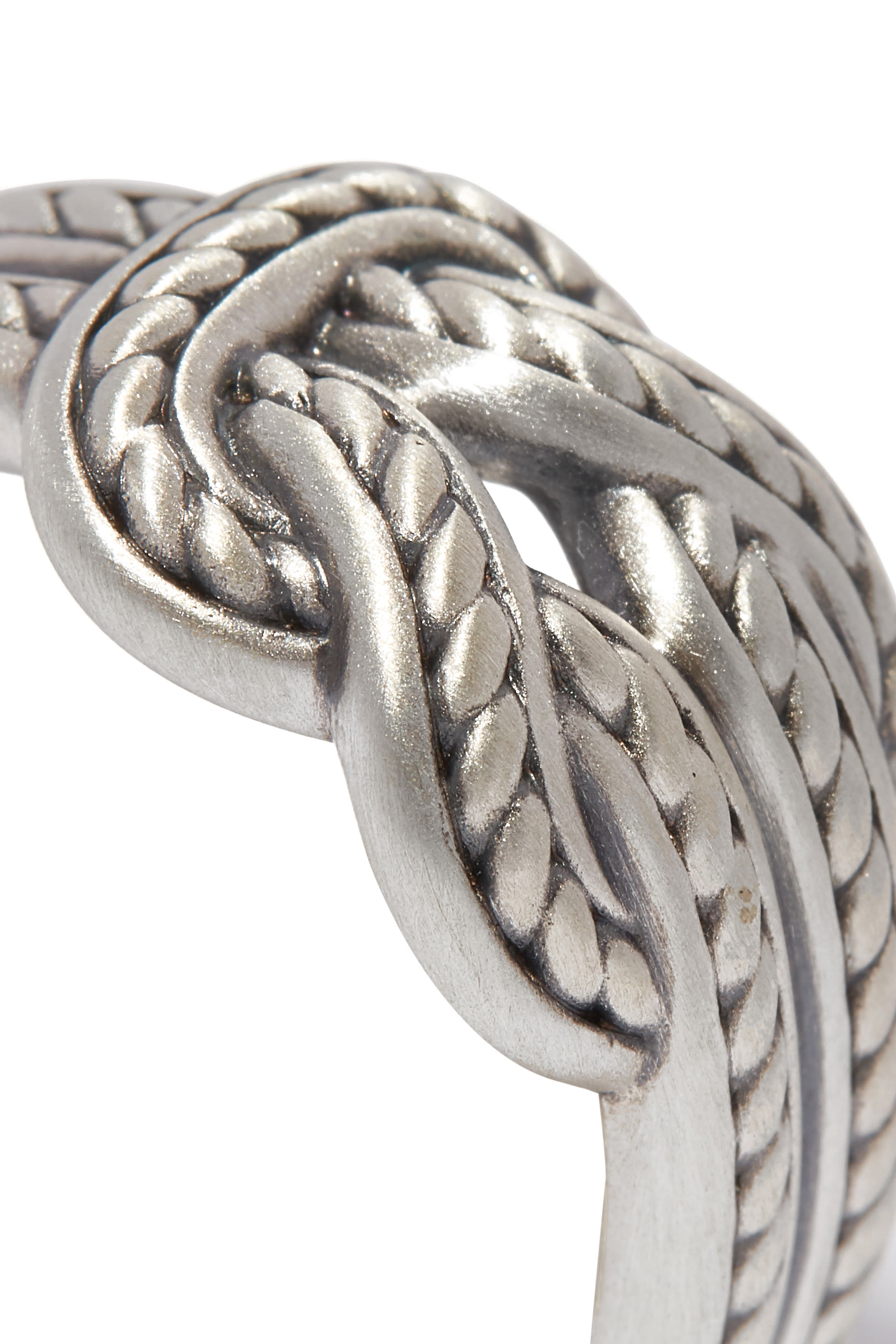 Maritime Reef Knot Silver Band Ring