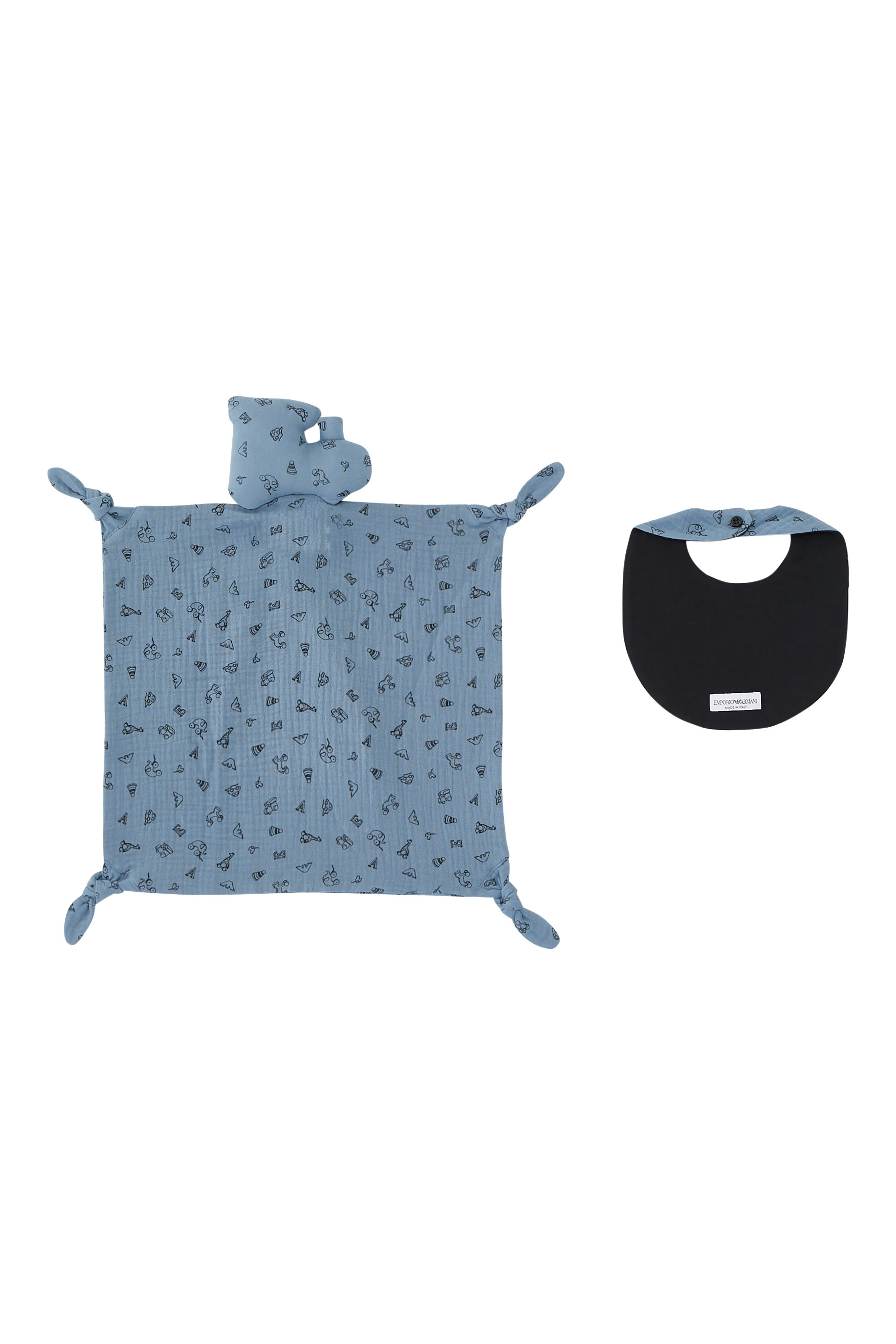 Kids Bib, Toy & Blanket Set