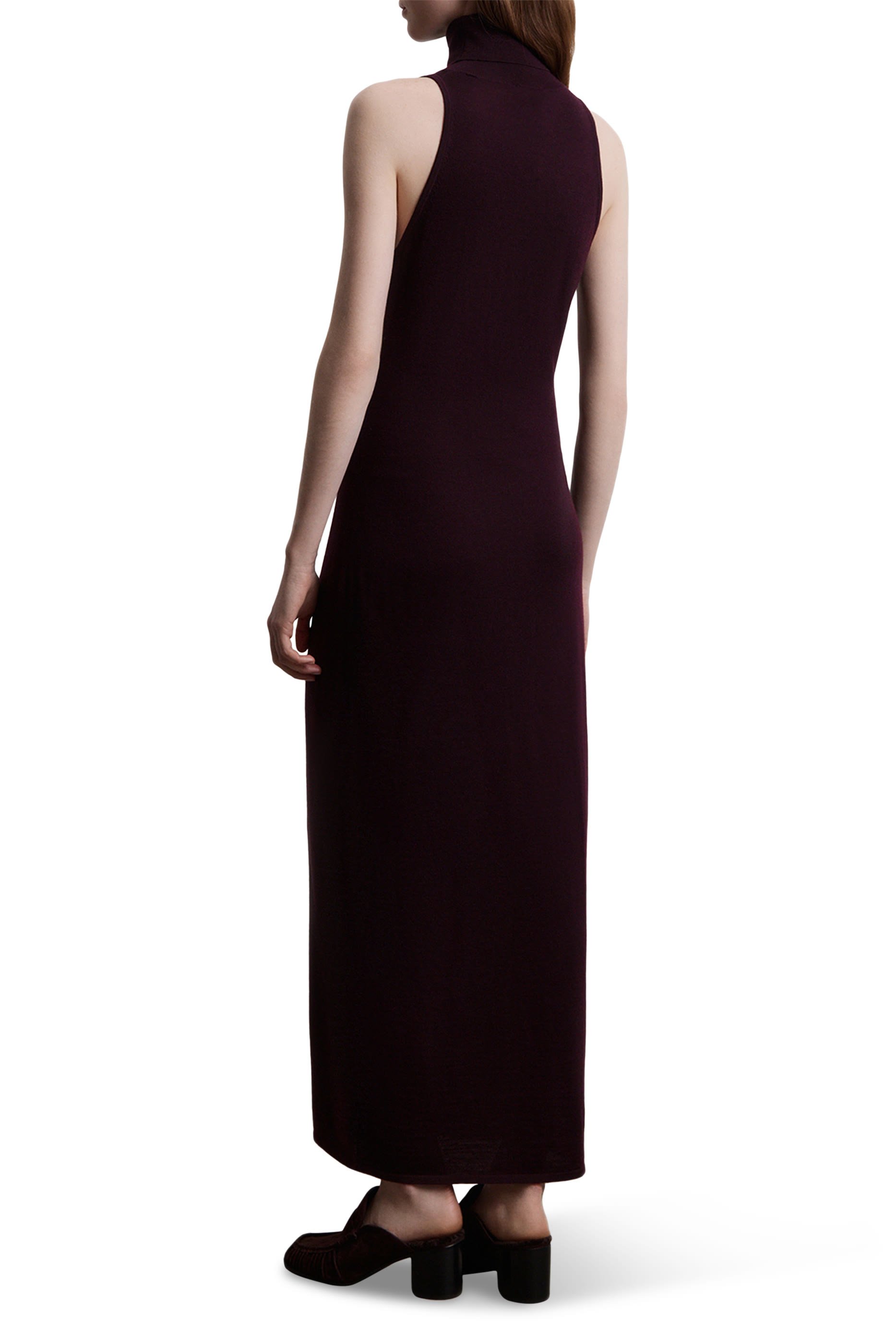 Merino-Silk Turtleneck Dress