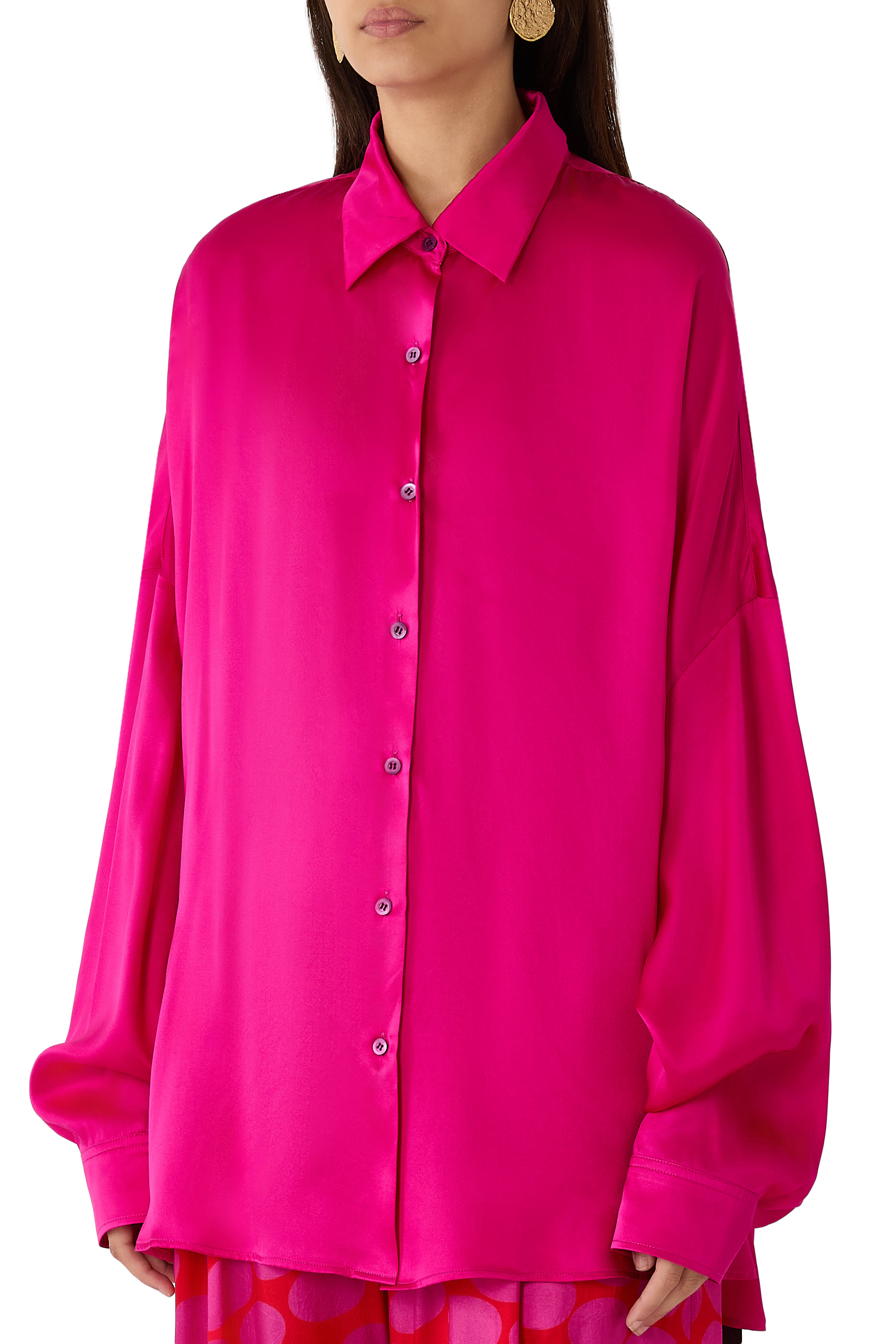 Oversized Casia Silk Shirt