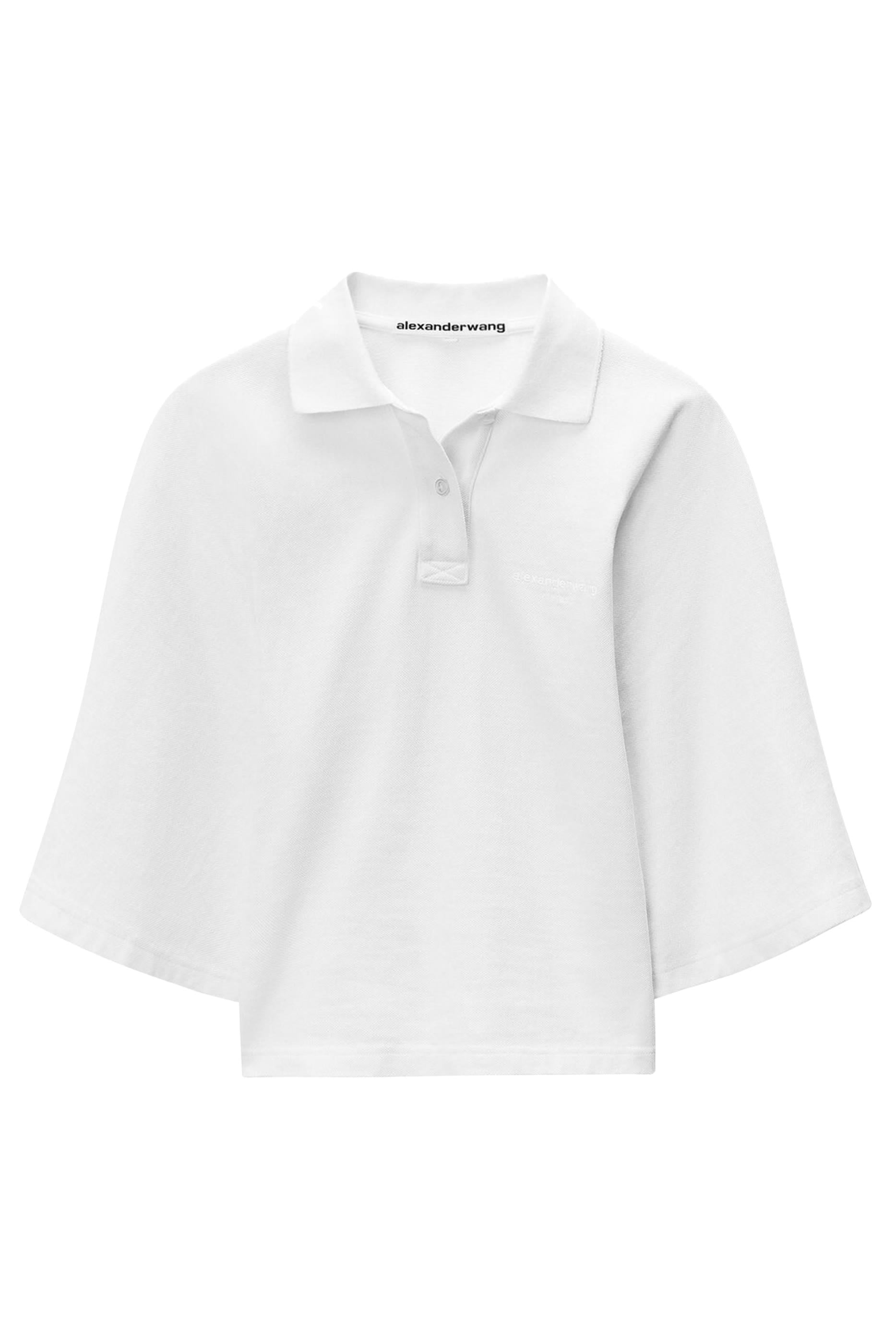 Draped Sleeve Fitted Polo