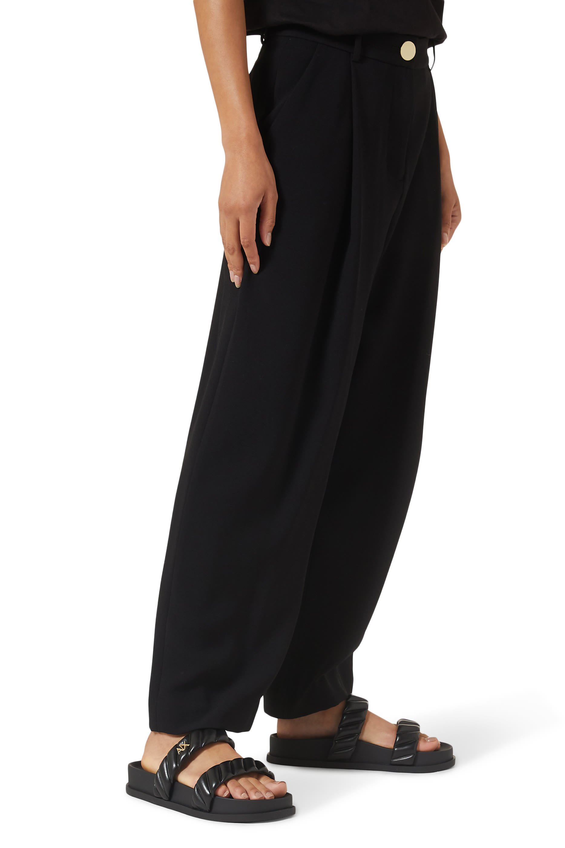 AX Logo Flat Sandals