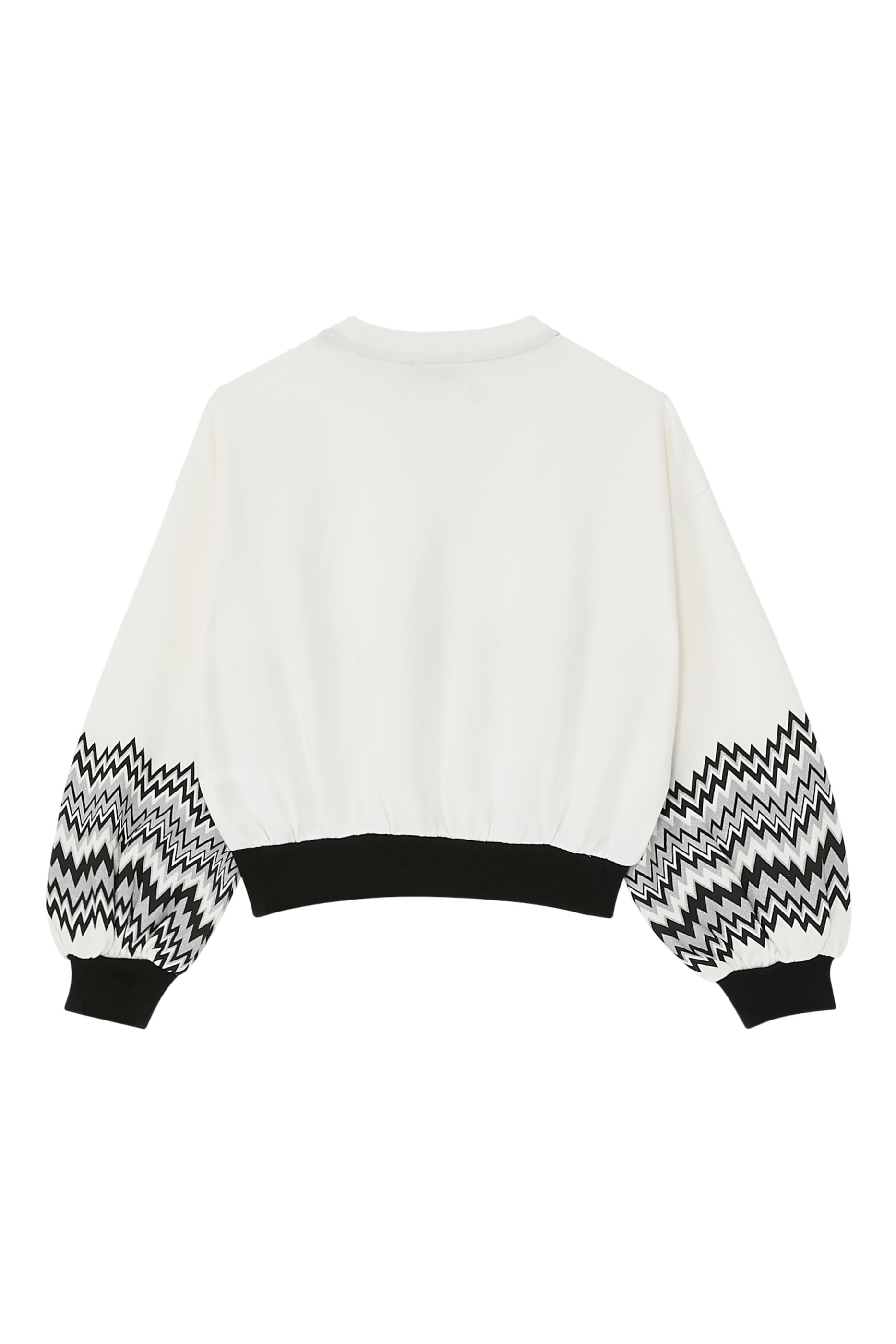 Kids Zigzag & Logo Print Sweatshirt