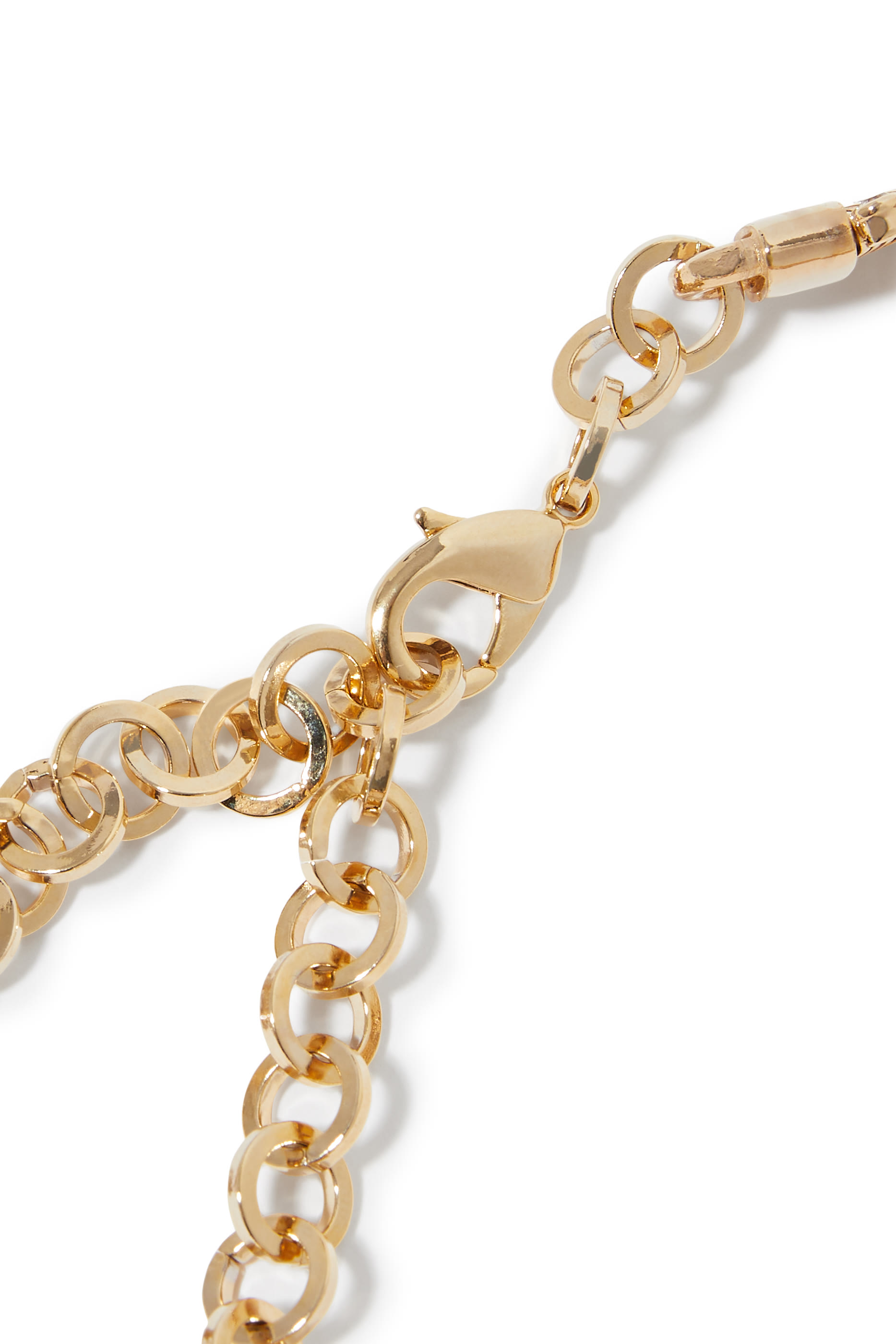 Flat Chain Choker with Square Crystal Elements